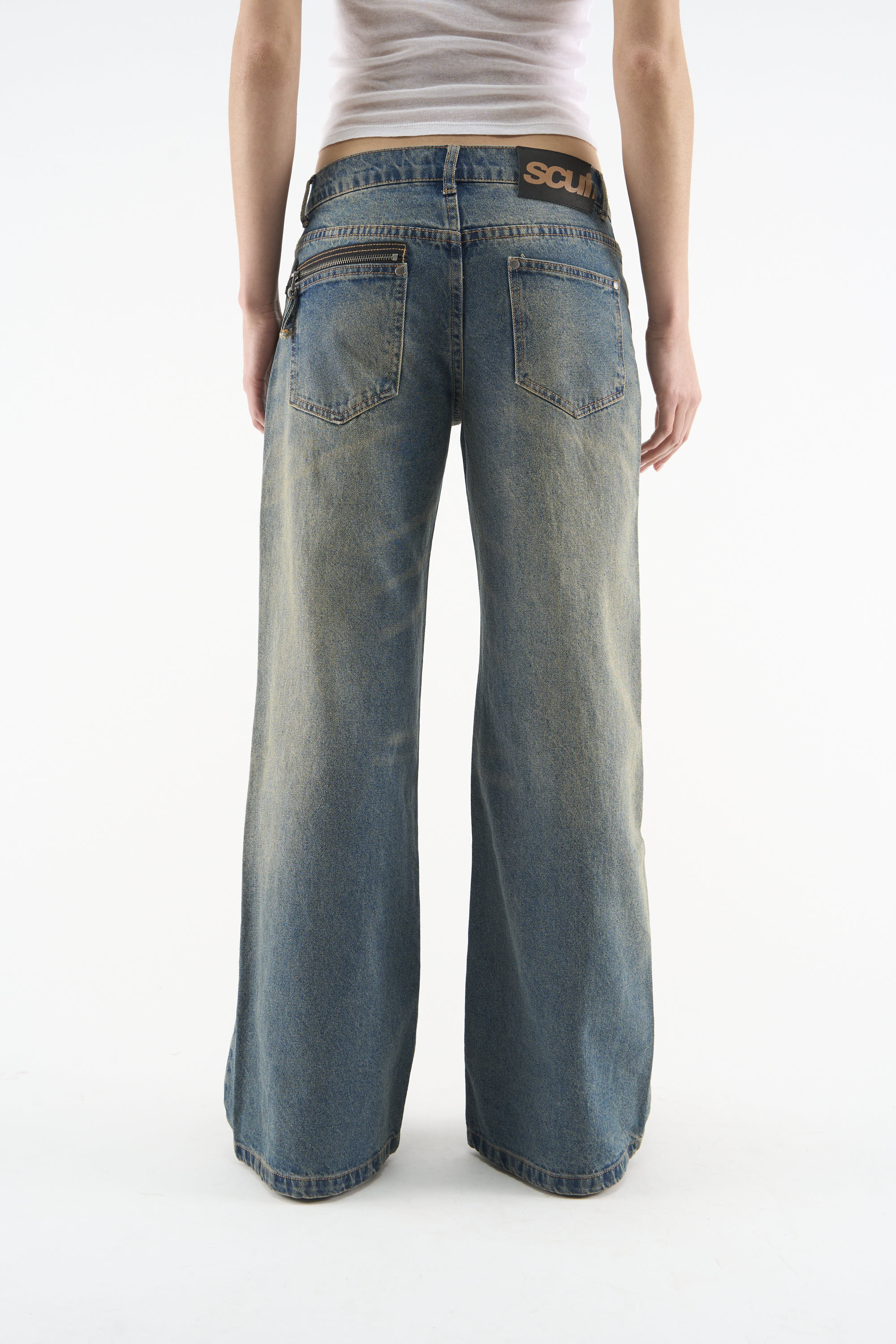 Marlen Washed Blue Pants - Image 4