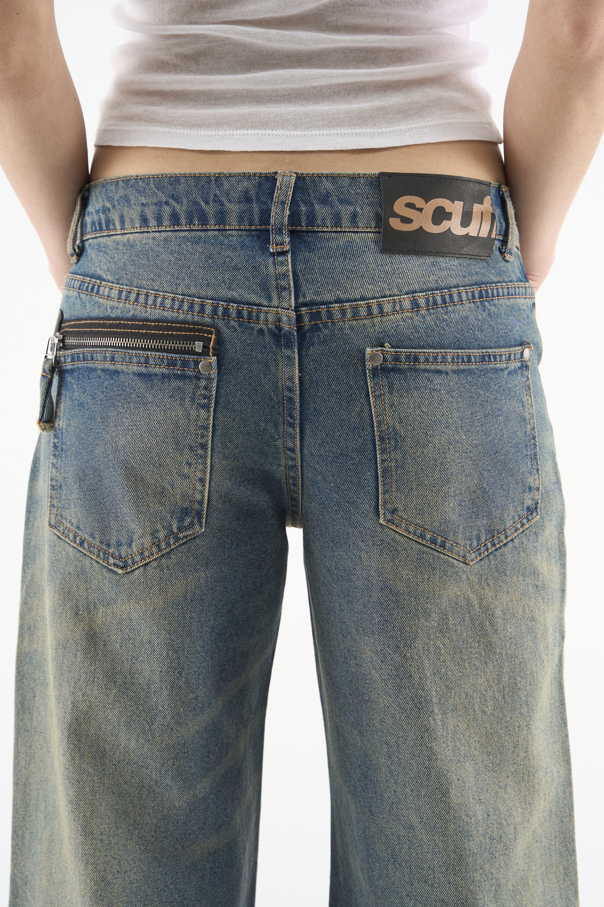 Marlen Washed Blue Pants - Image 5