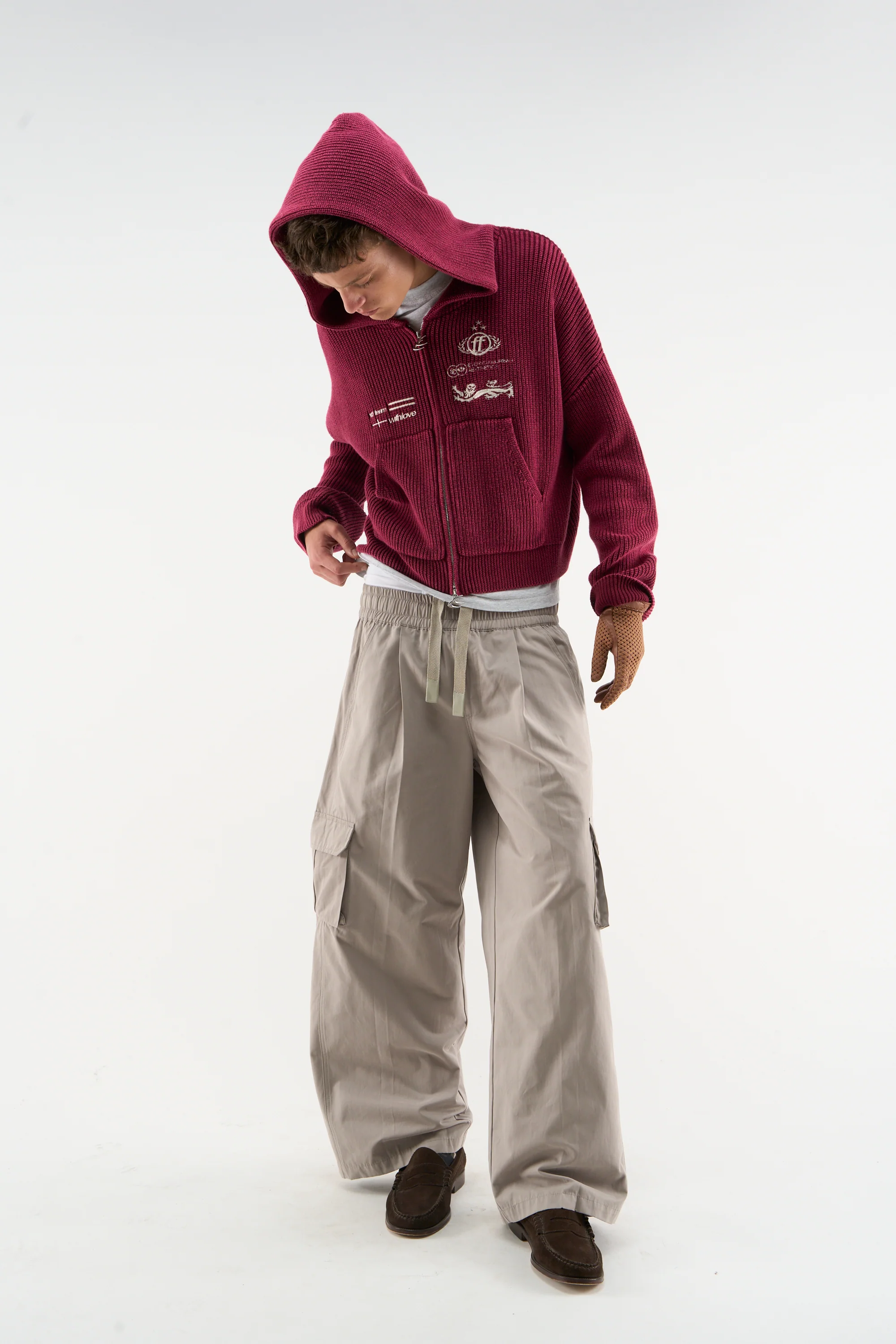 Mayor Burgundy Knit Zipper - Image 2