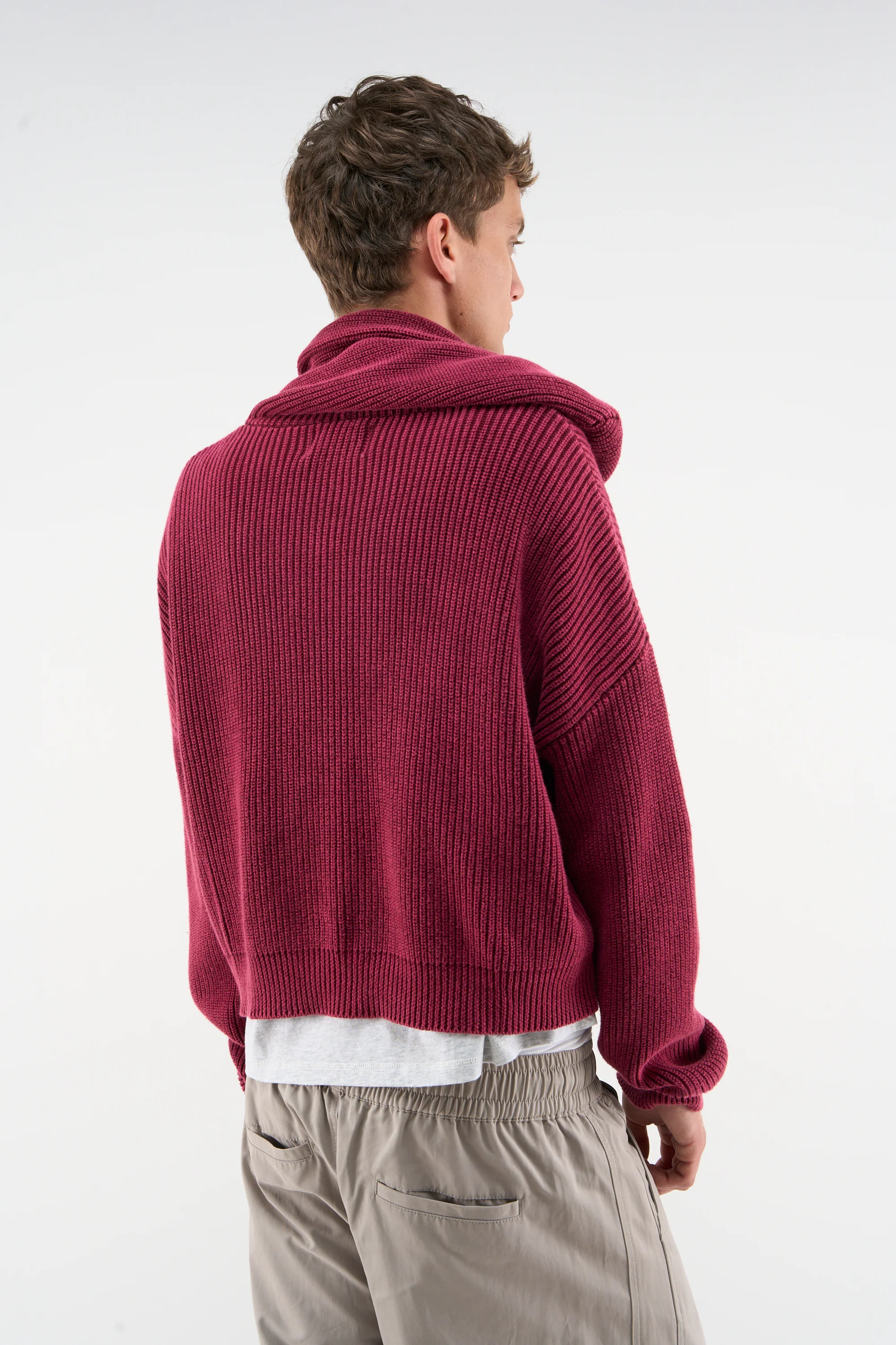 Mayor Burgundy Knit Zipper - Image 3