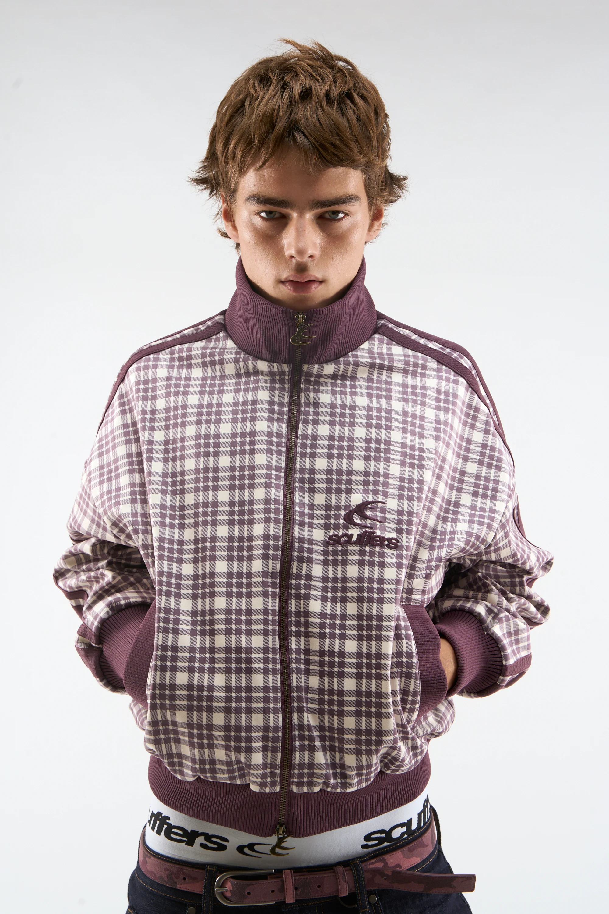 Mice Burgundy Zipper