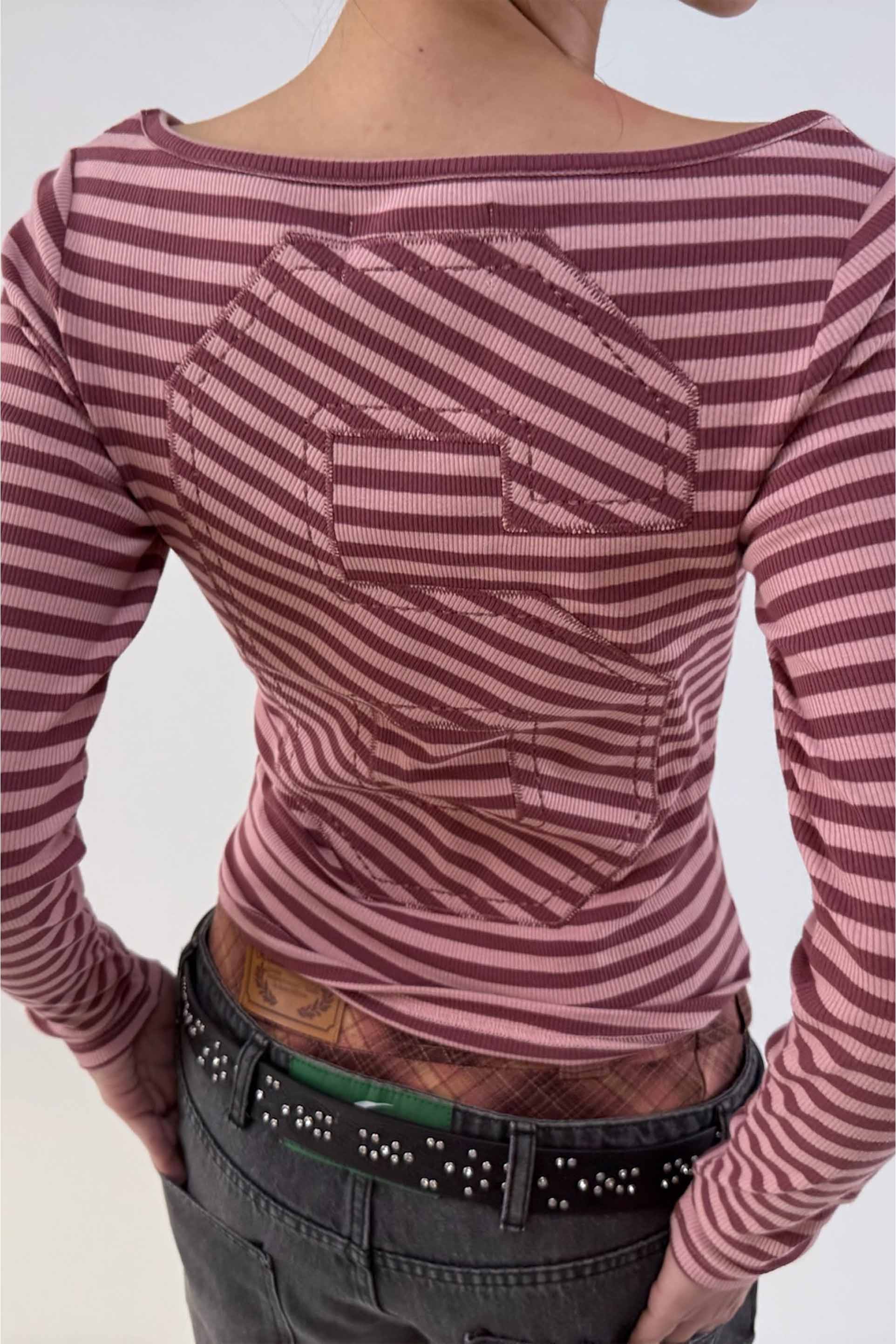 Nat Pink Stripes Longsleeve - Image 3