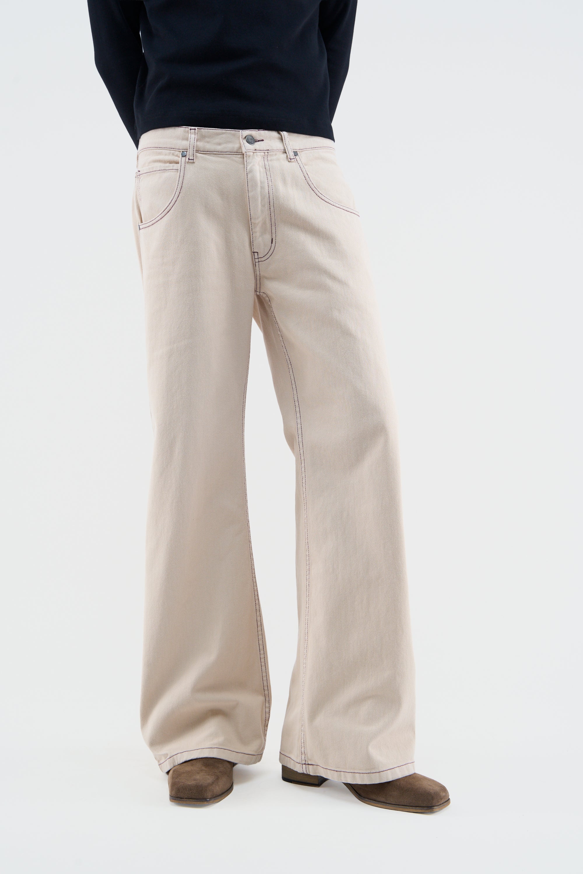 New Flared Ecru Pants - Image 3