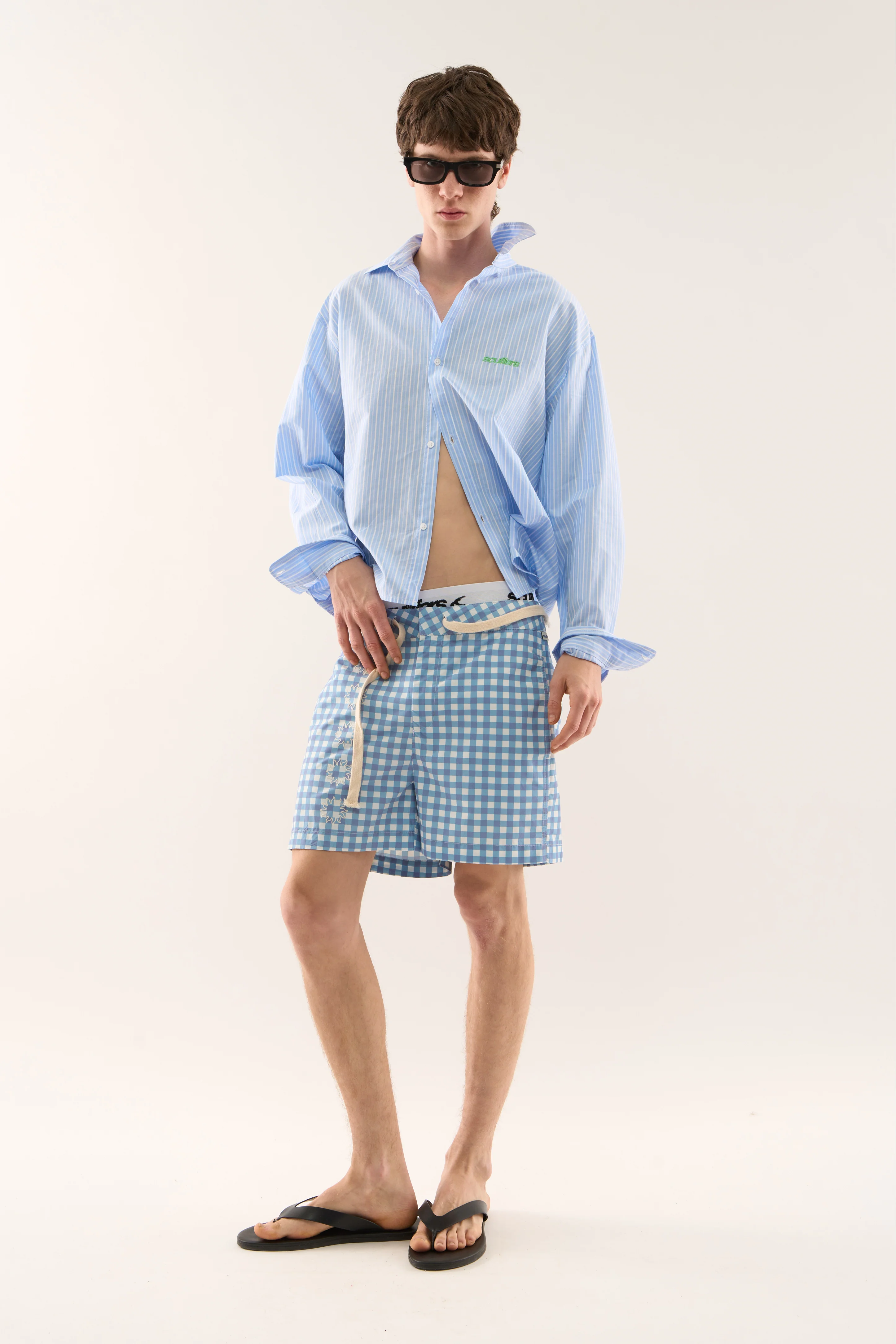 New Ibiza Checkered Blue Swimpants - Image 2