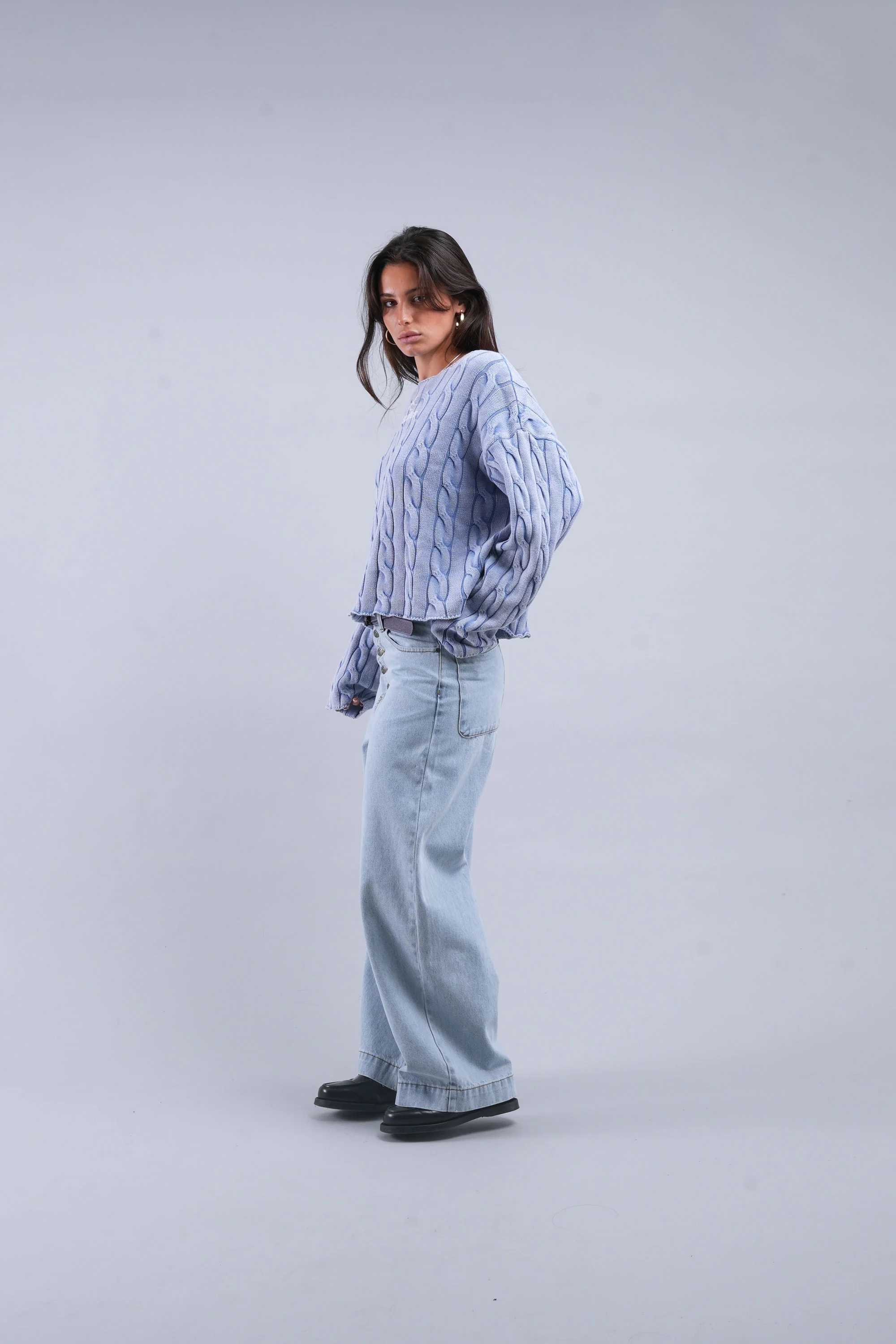 New Trench Blue Knit - Image 9