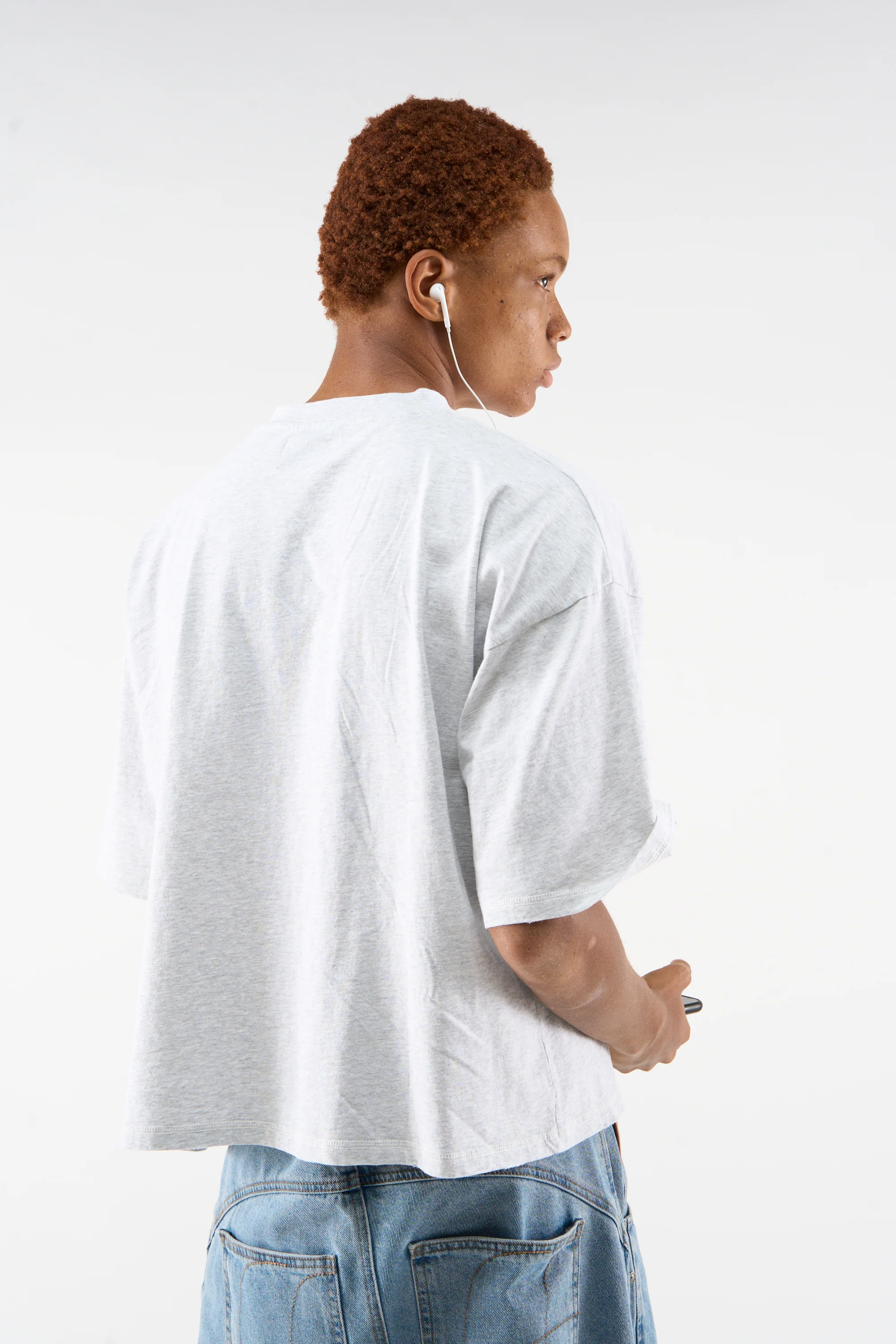 Nobrand Light Grey Melange T-Shirt - Image 3