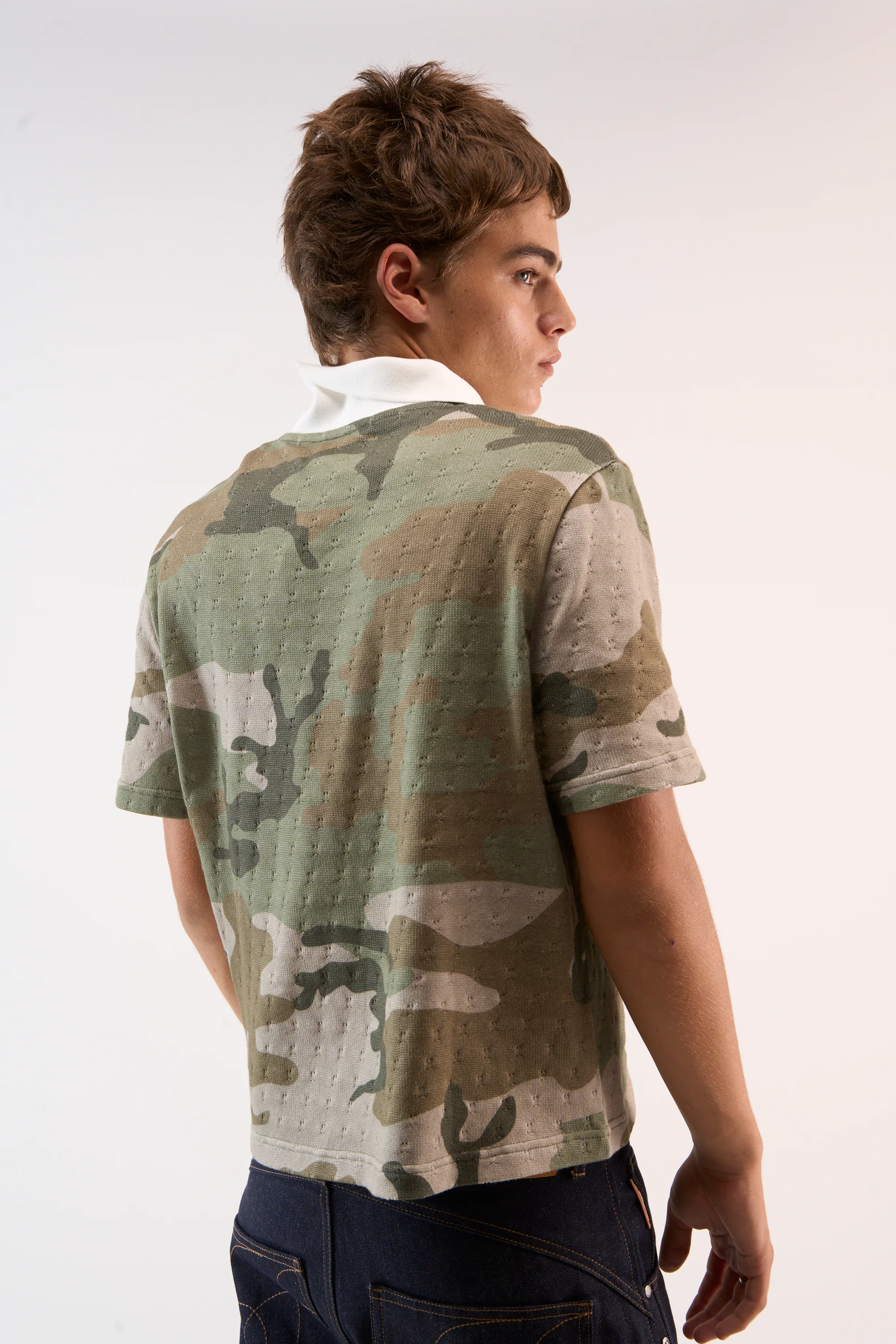 Openwork Camo Polo - Image 4