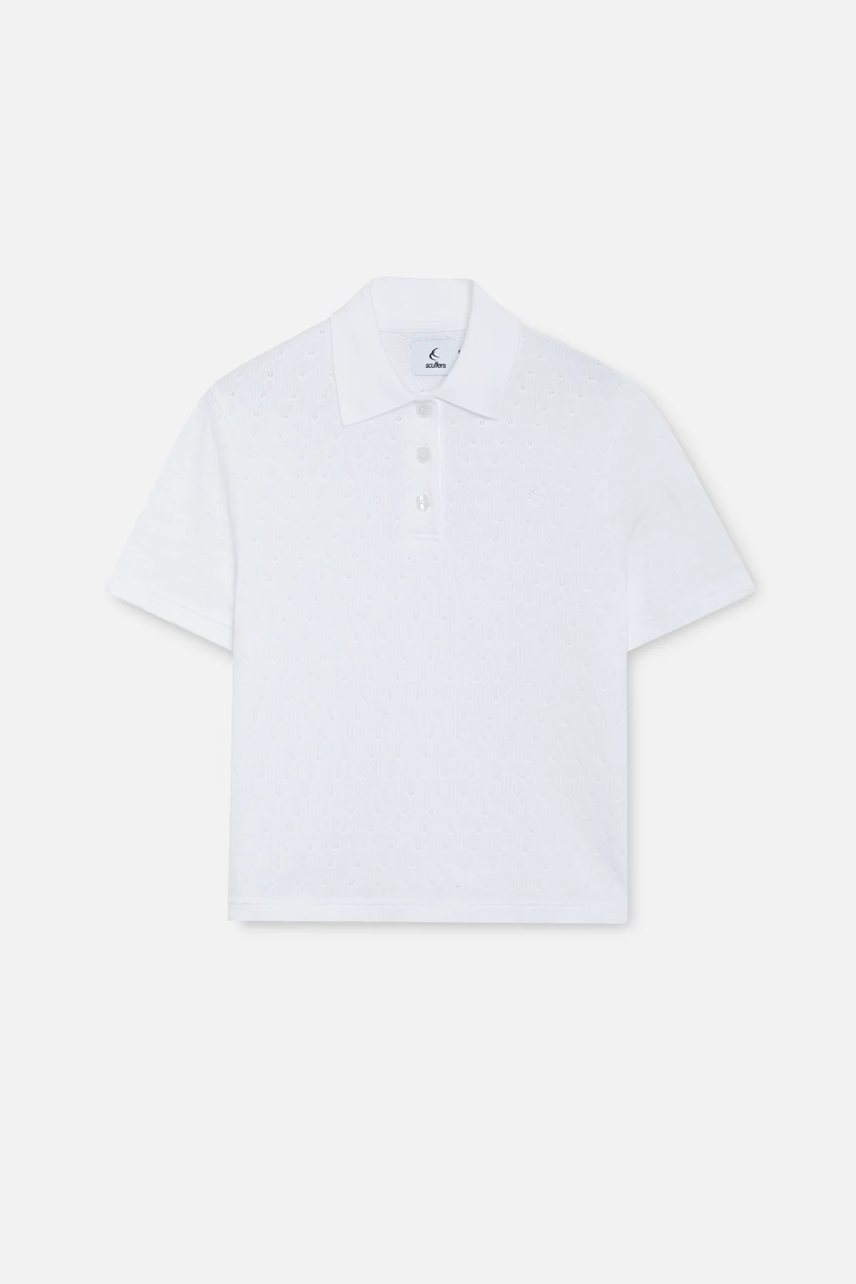 Openwork White Polo