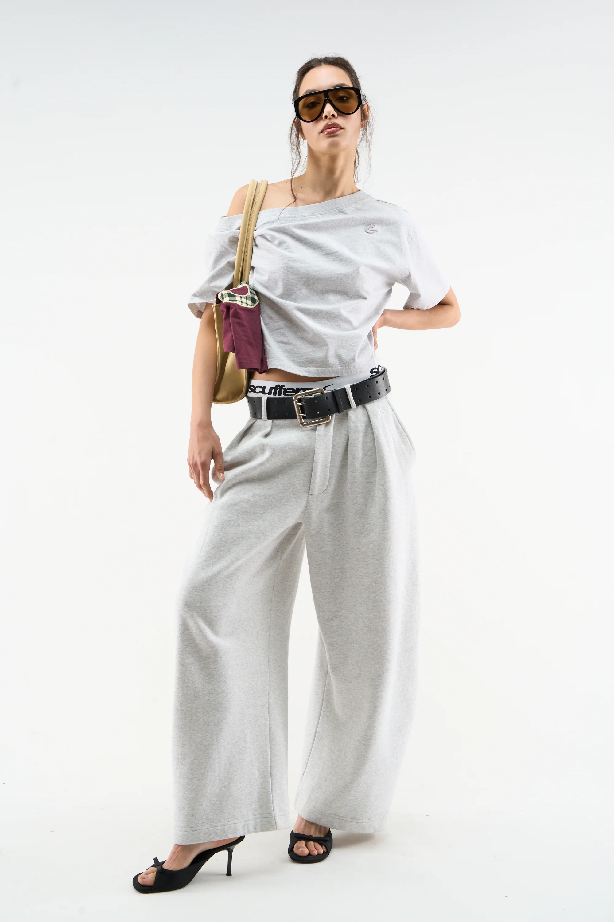 Over Grey Melange T-Shirt - Image 3