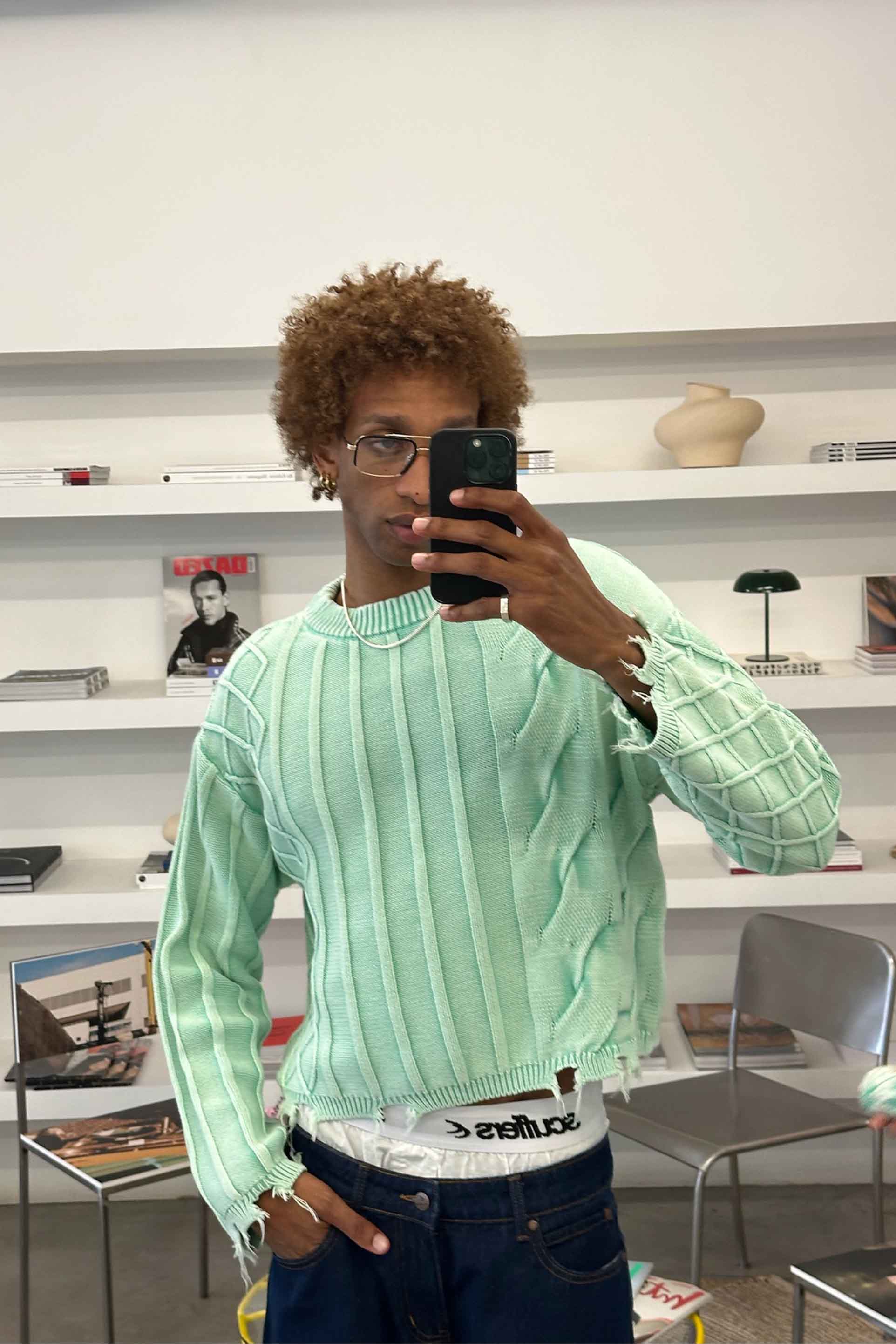 Oversized Green Trench Jersey - Image 2