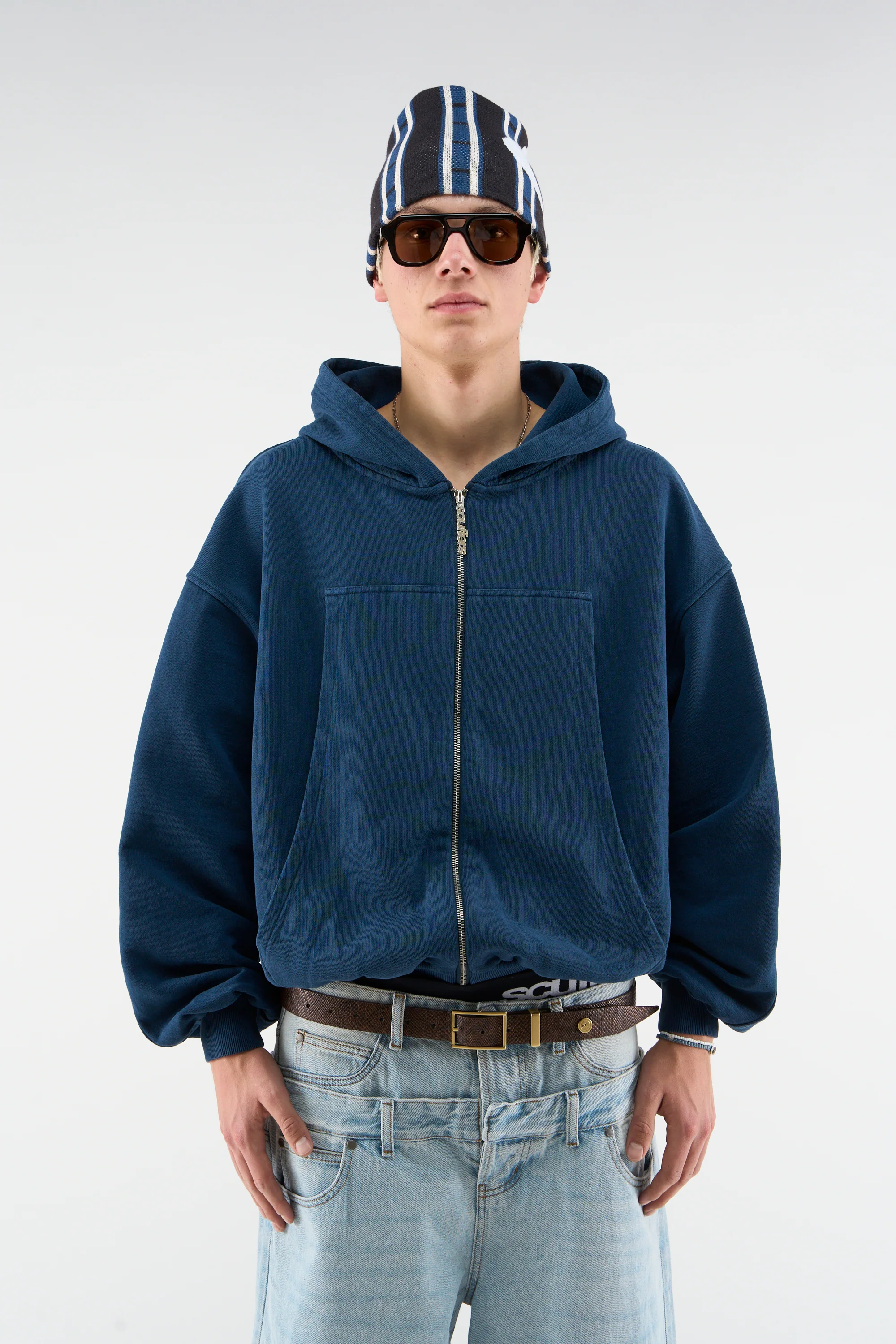 Pick Pocket Navy Zipper