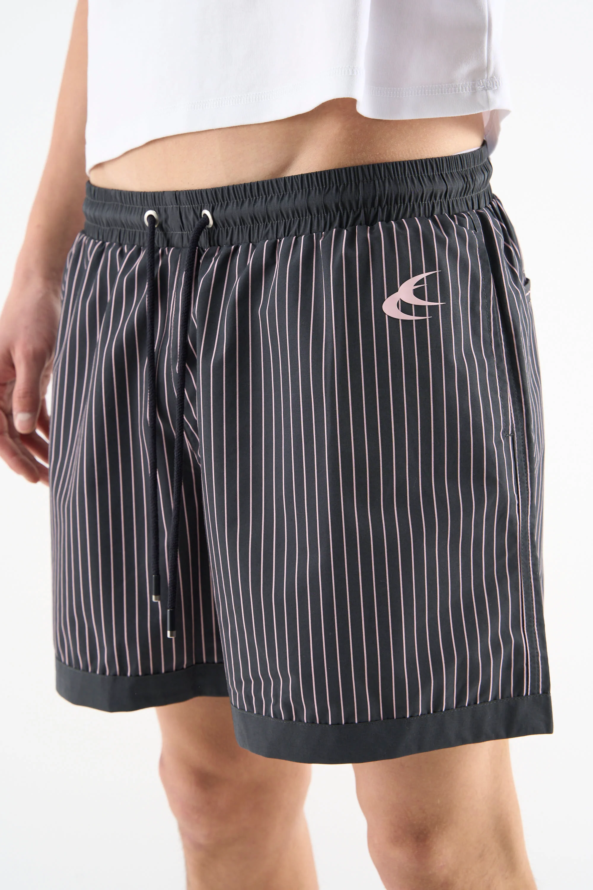 Pinstripe Black Swimpants - Image 5