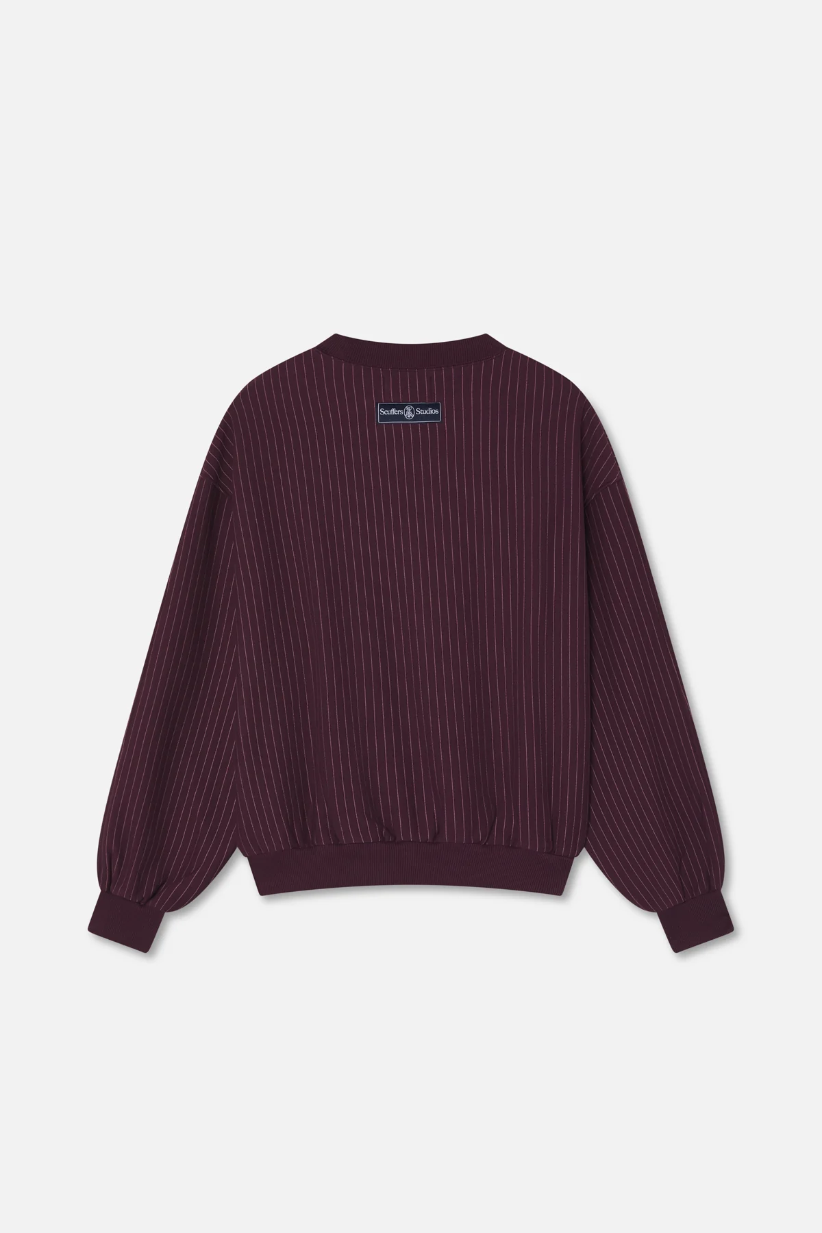 Pinstripe Burgundy Crewneck - Image 5