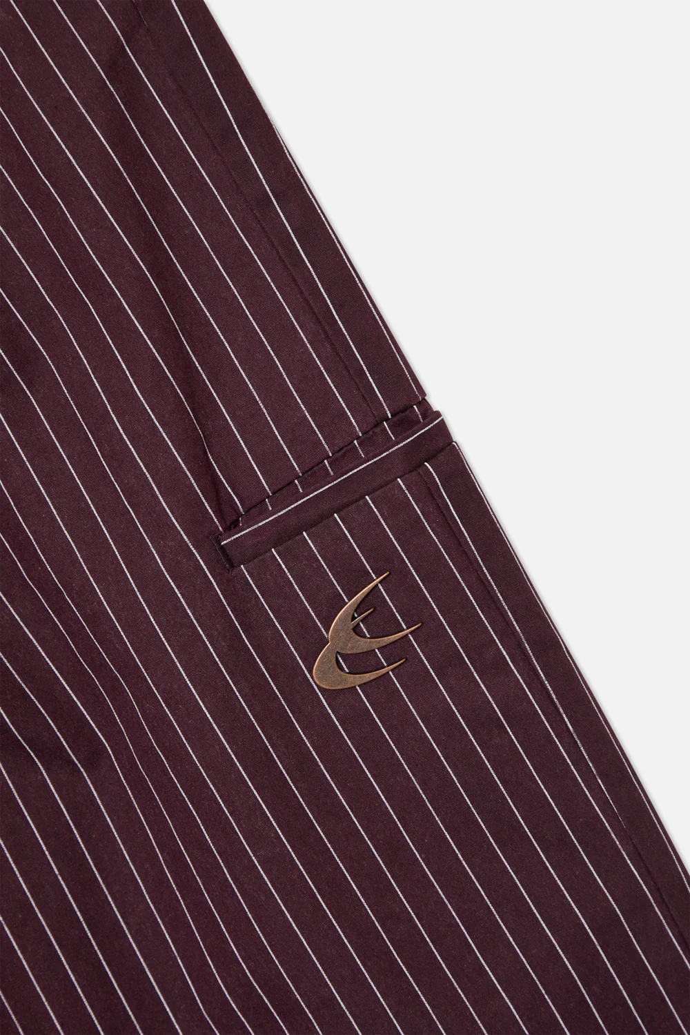 Pinstripe Burgundy Pants - Image 9