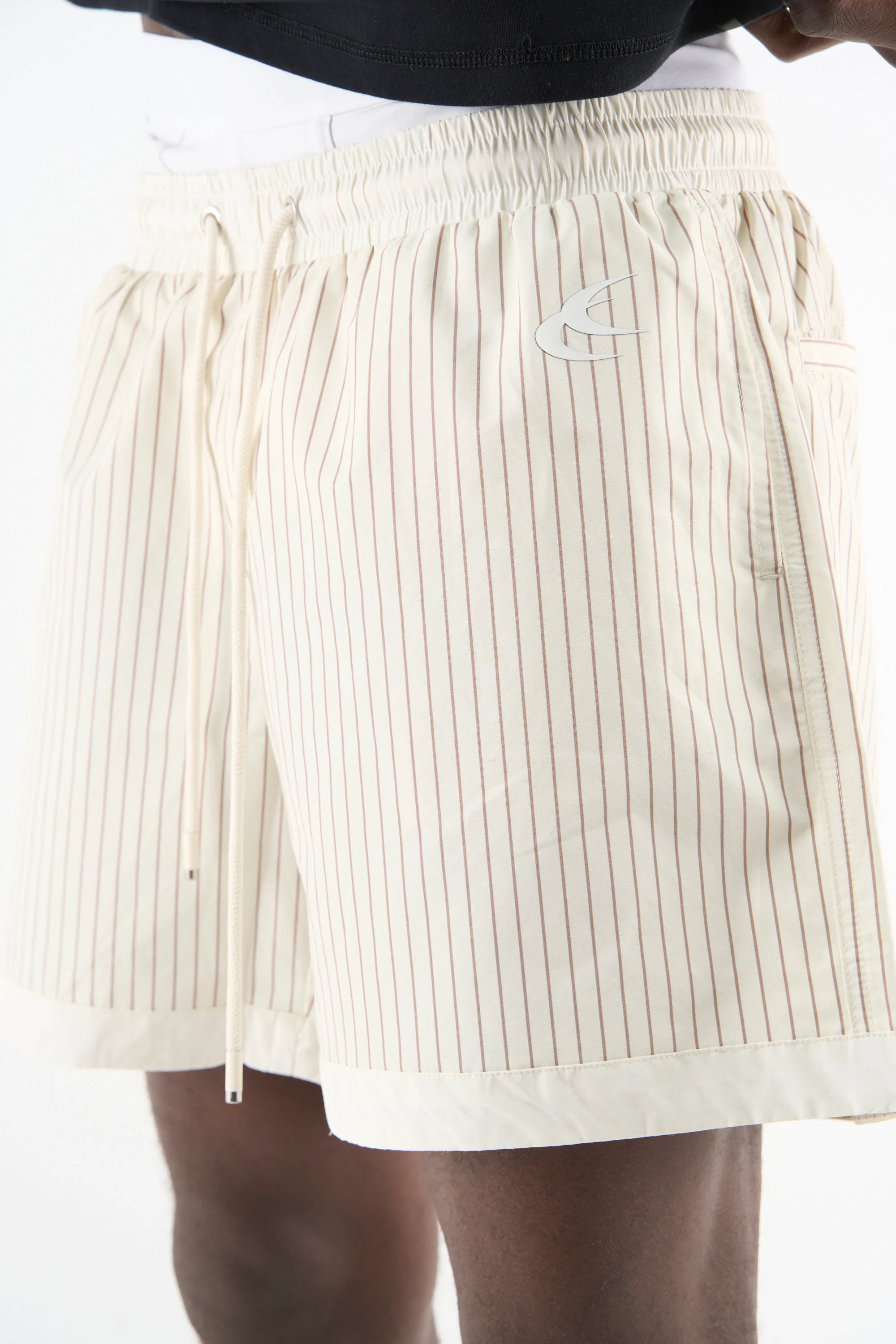 Pinstripe White Swimpants - Image 5