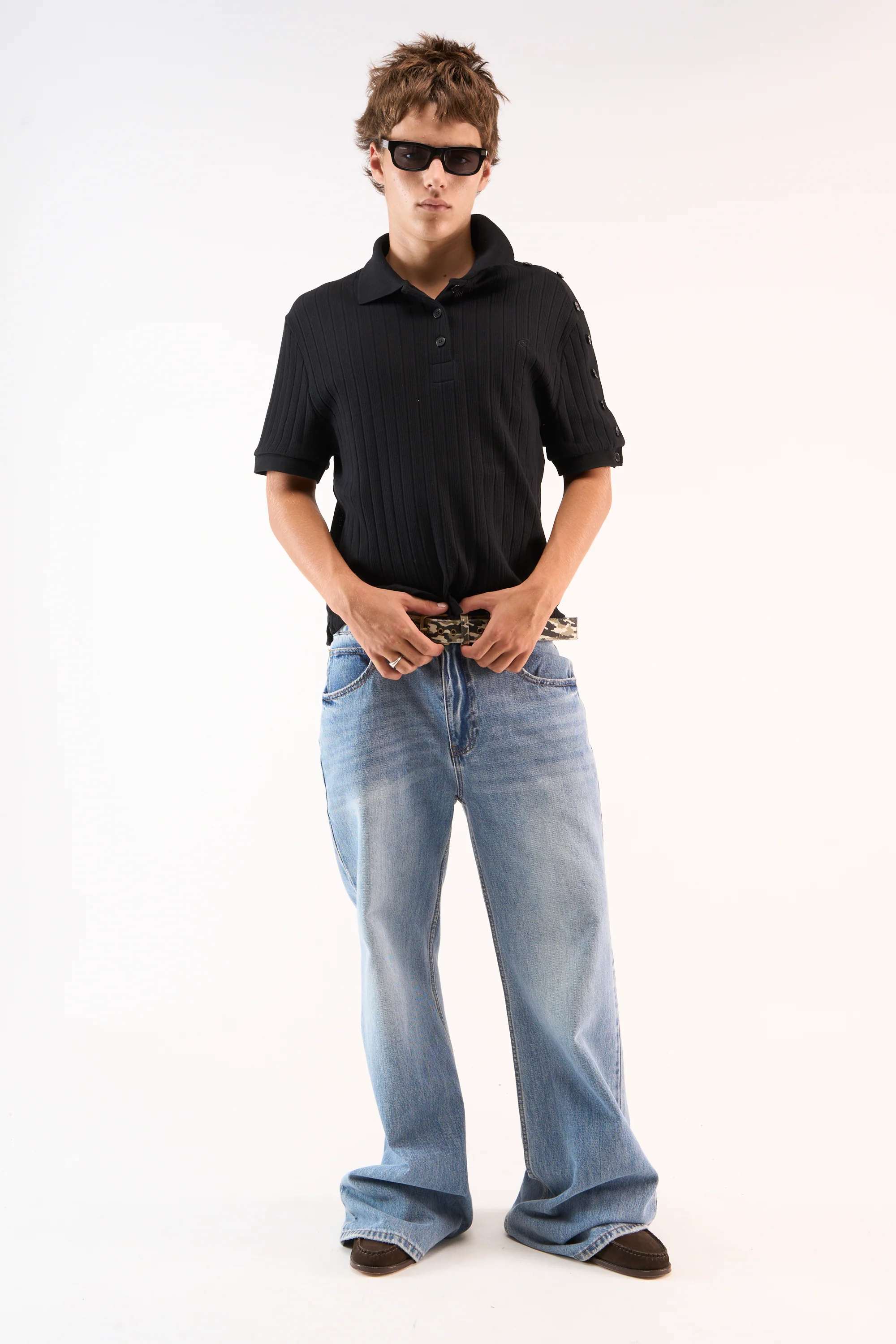 Placket Black Polo - Image 4