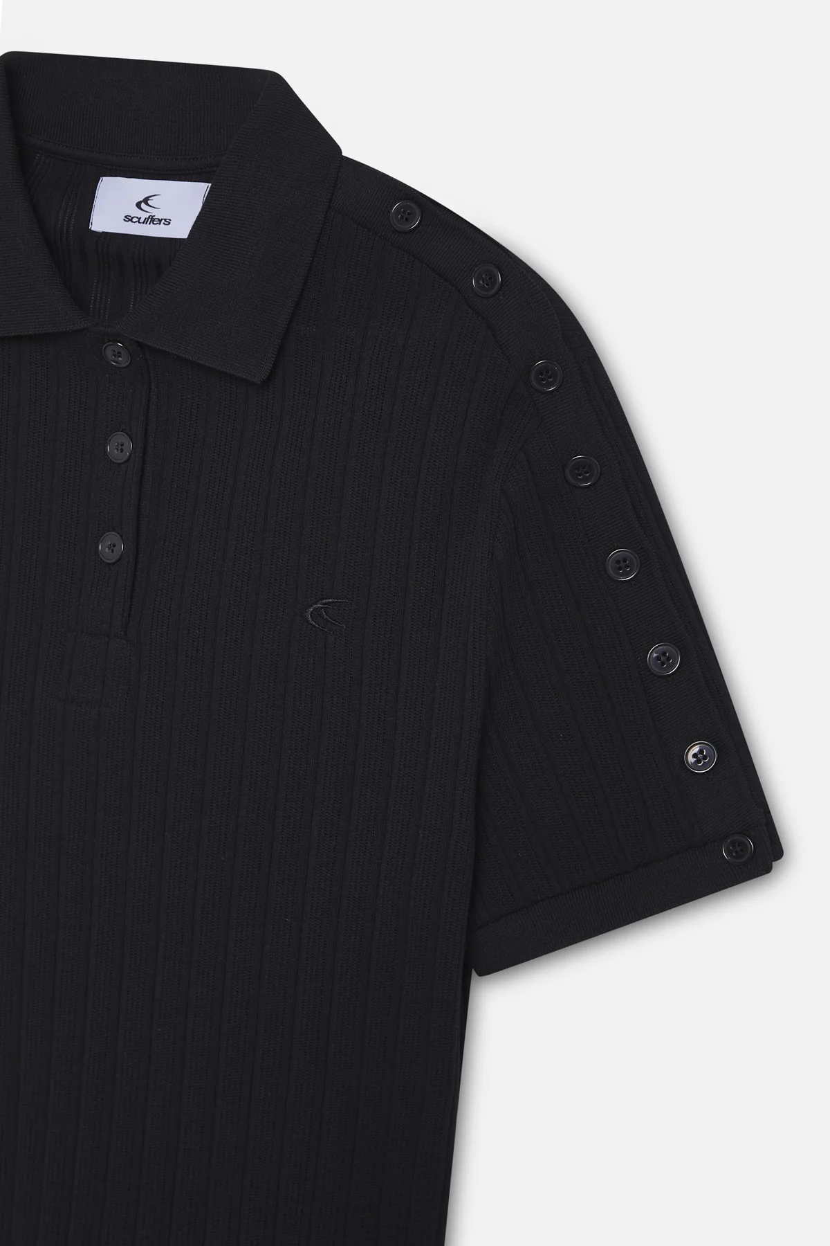 Placket Black Polo - Image 5