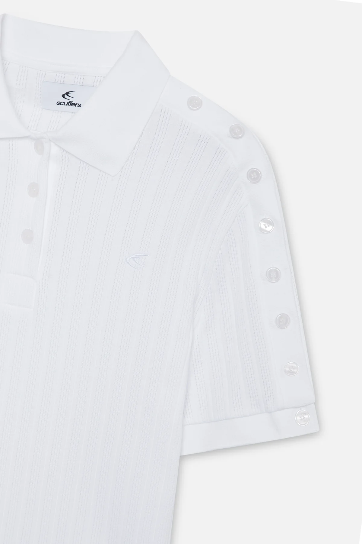 Placket White Polo - Image 5