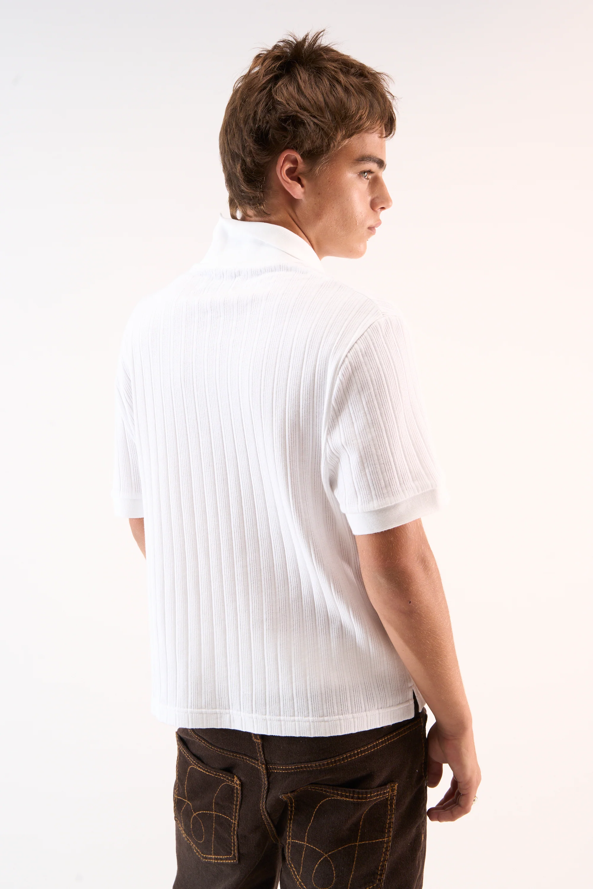 Placket White Polo - Image 6