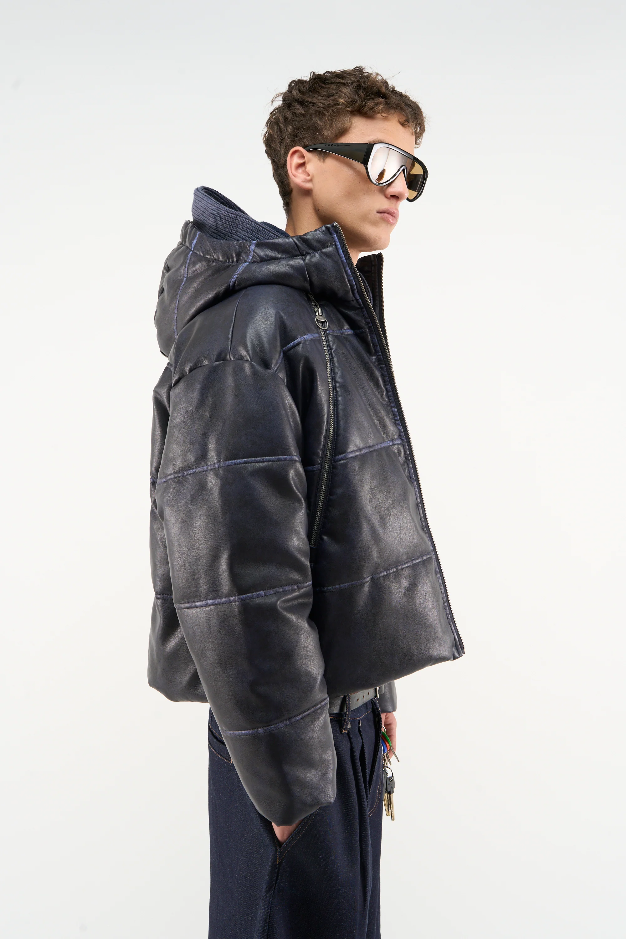 Raw Dark Puffer Jacket - Image 3