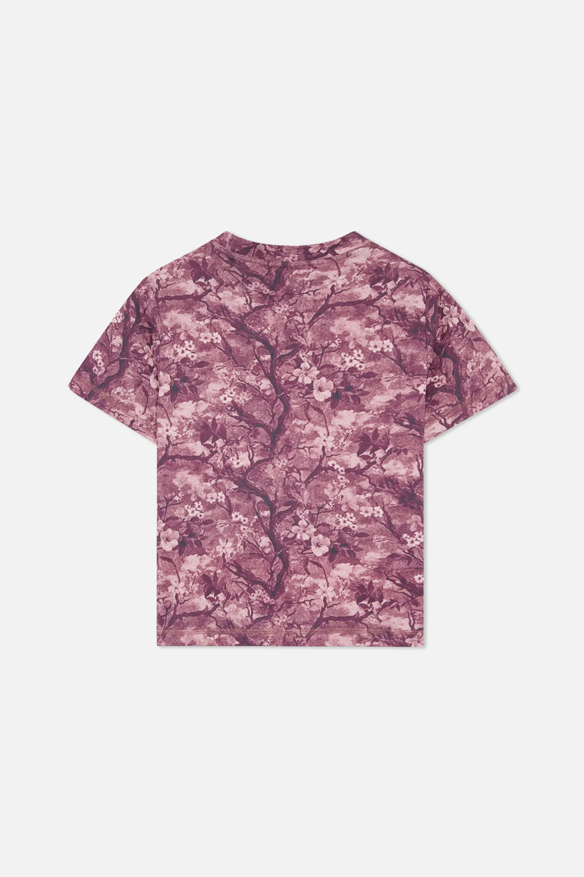 Real Flower Burgundy Fitted T-Shirt - Image 3