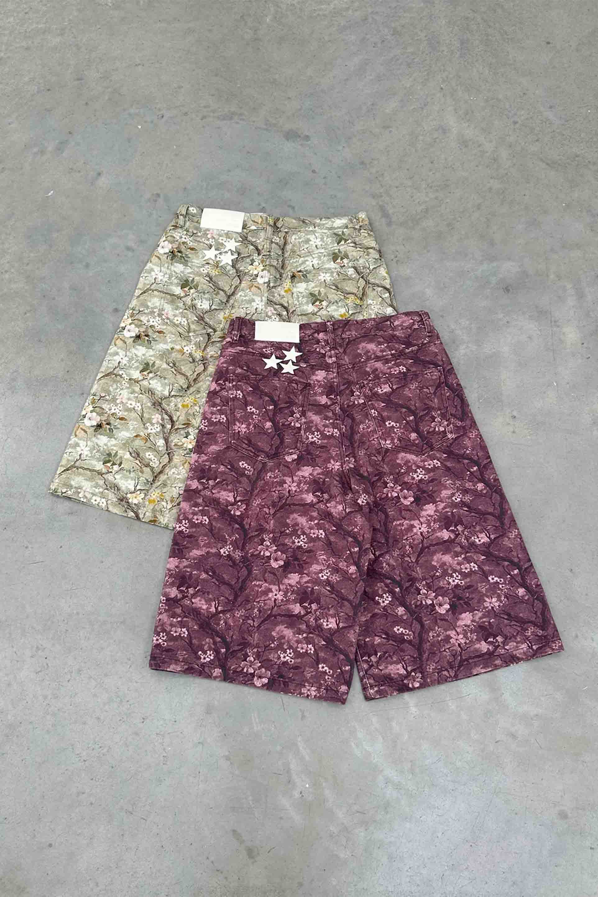 Real Flower Burgundy Jumbo Shorts - Image 14