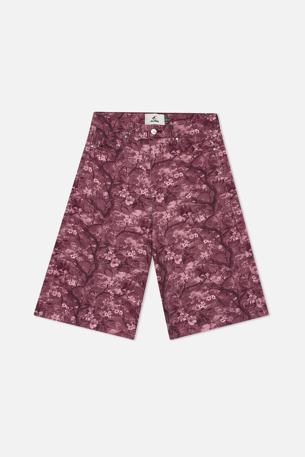 Real Flower Burgundy Jumbo Shorts - Image 3