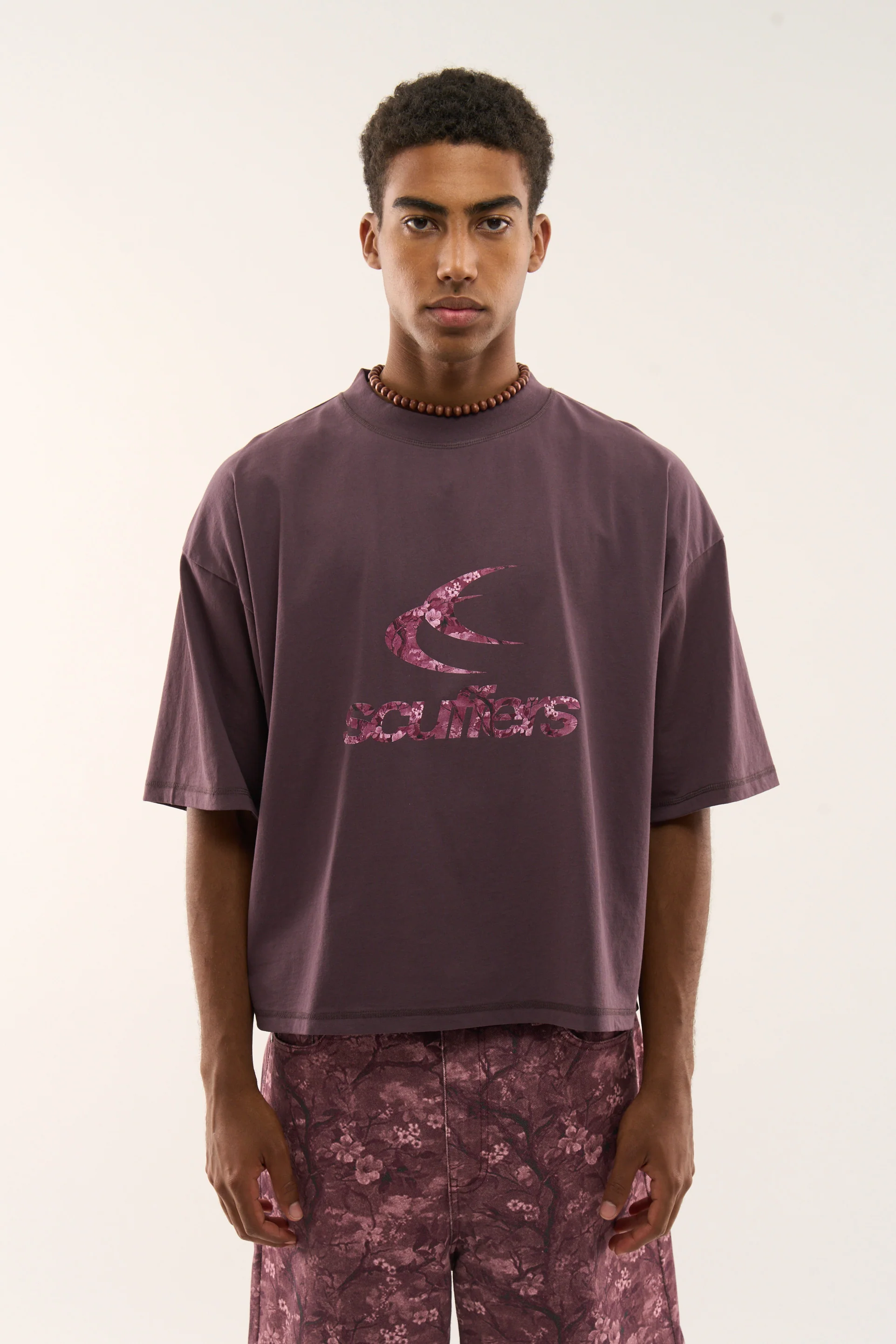 Real Flower Burgundy T-Shirt - Image 2