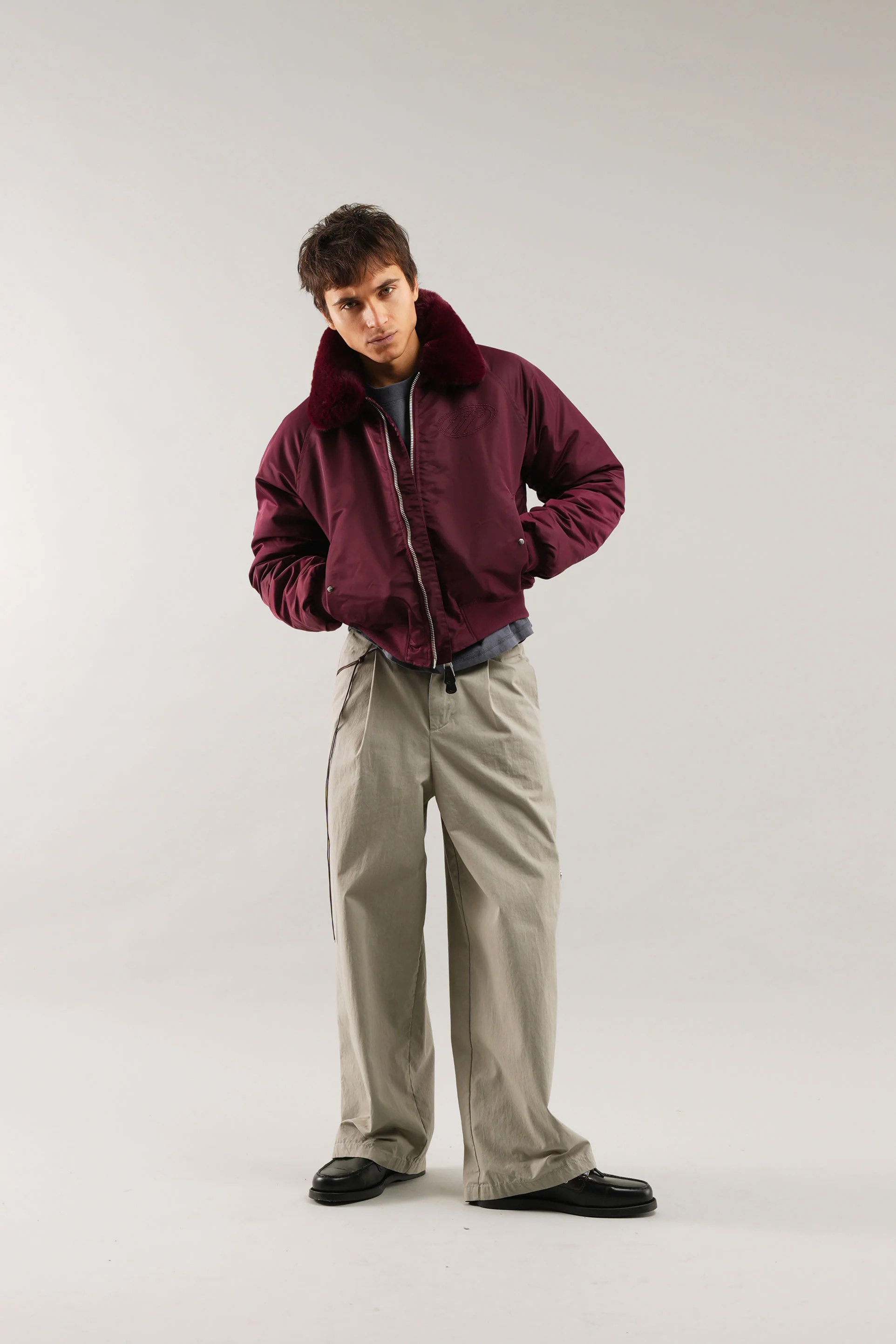 SCFF Burgundy Bomber Jacket - Image 2