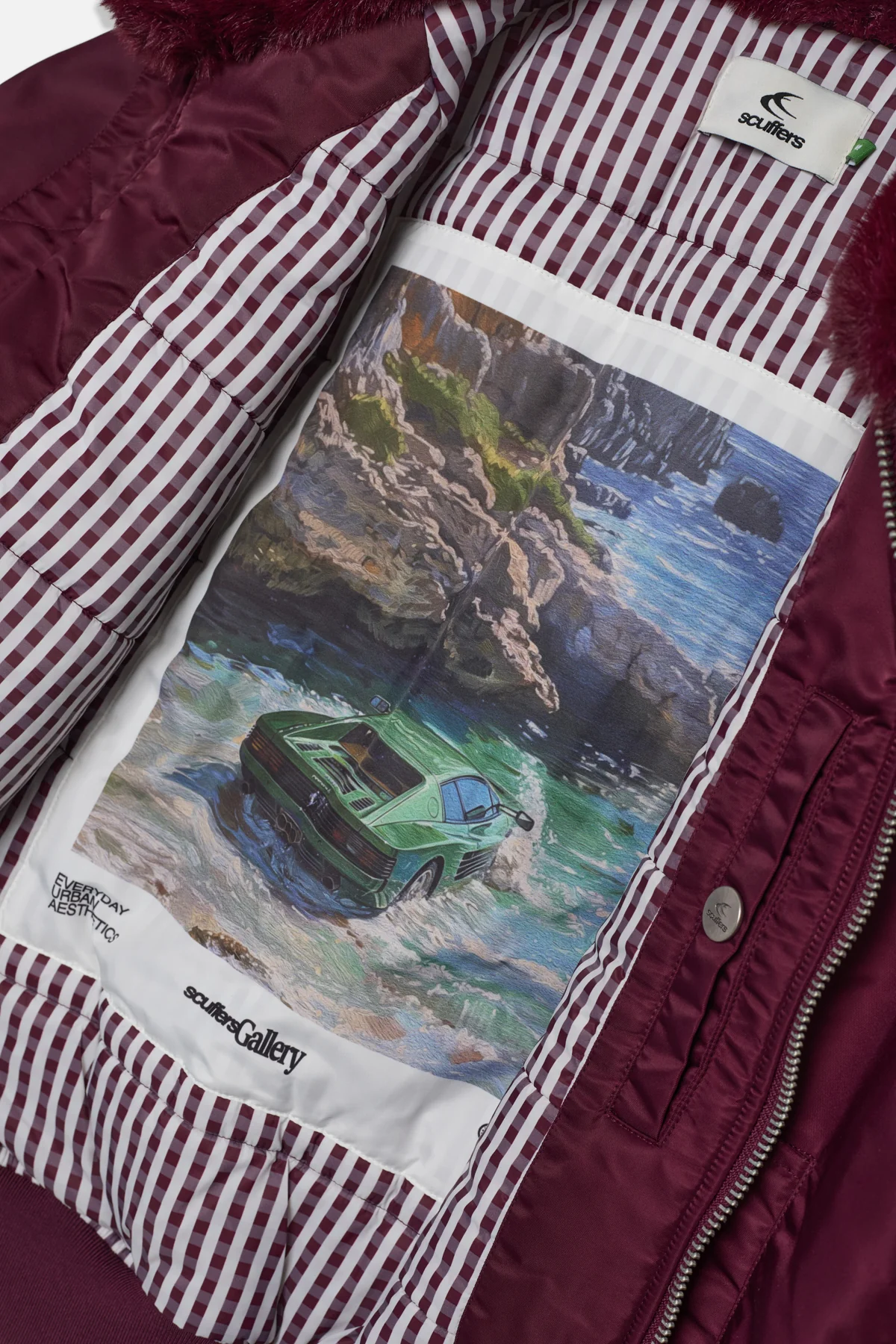 SCFF Burgundy Bomber Jacket - Image 5