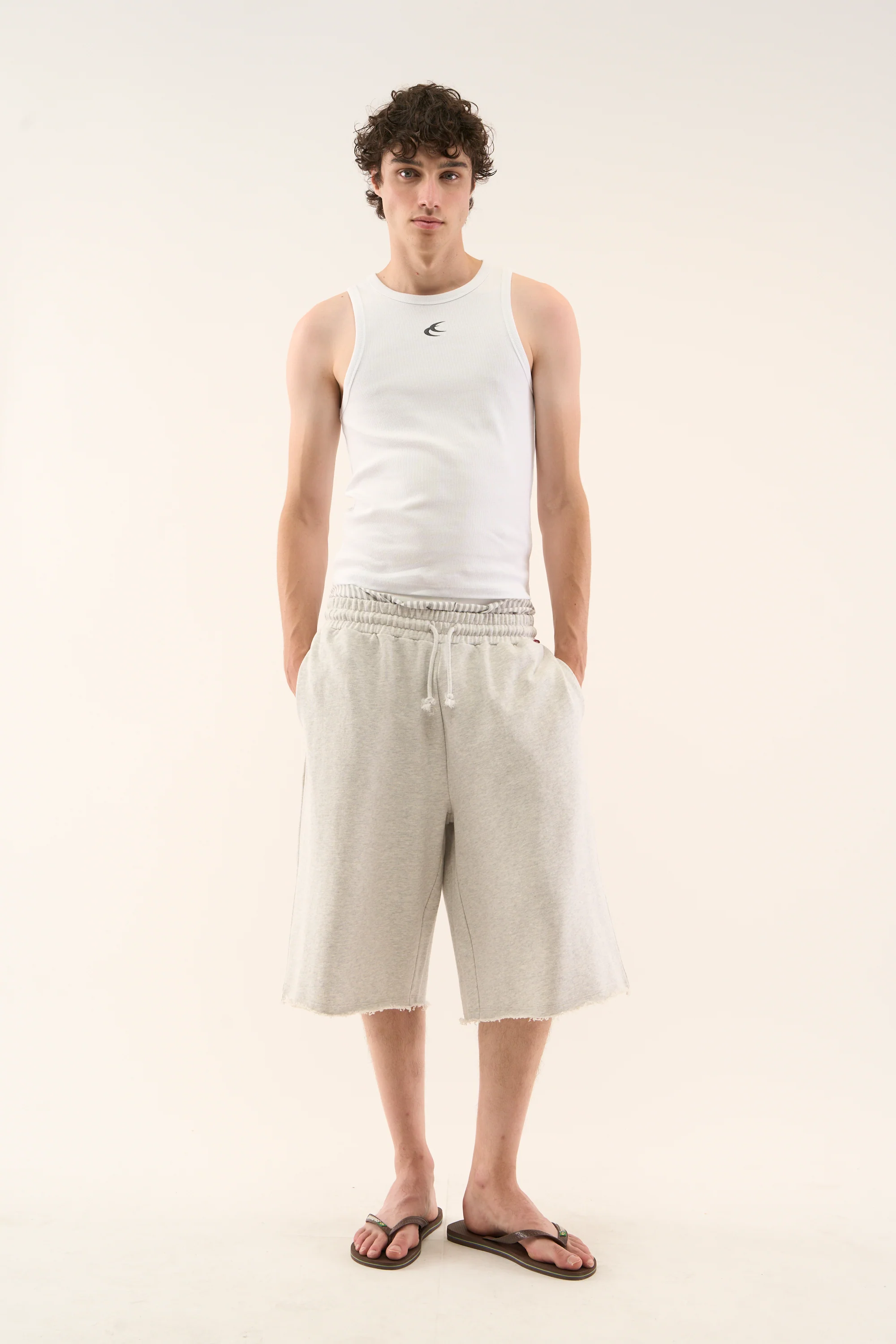 SCFF Grey Melange Shorts - Image 2