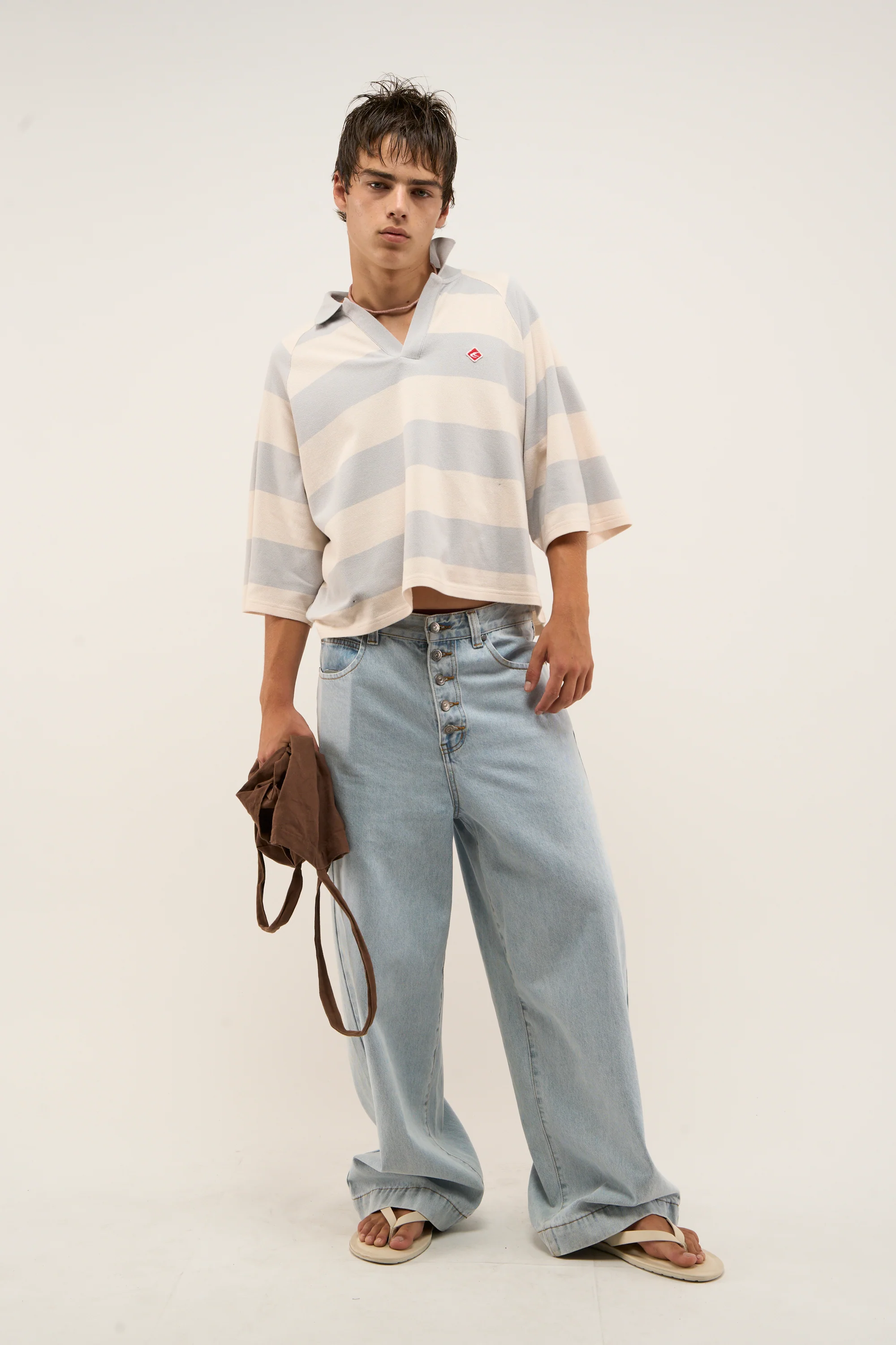 Signature Light Blue Striped Polo - Image 2