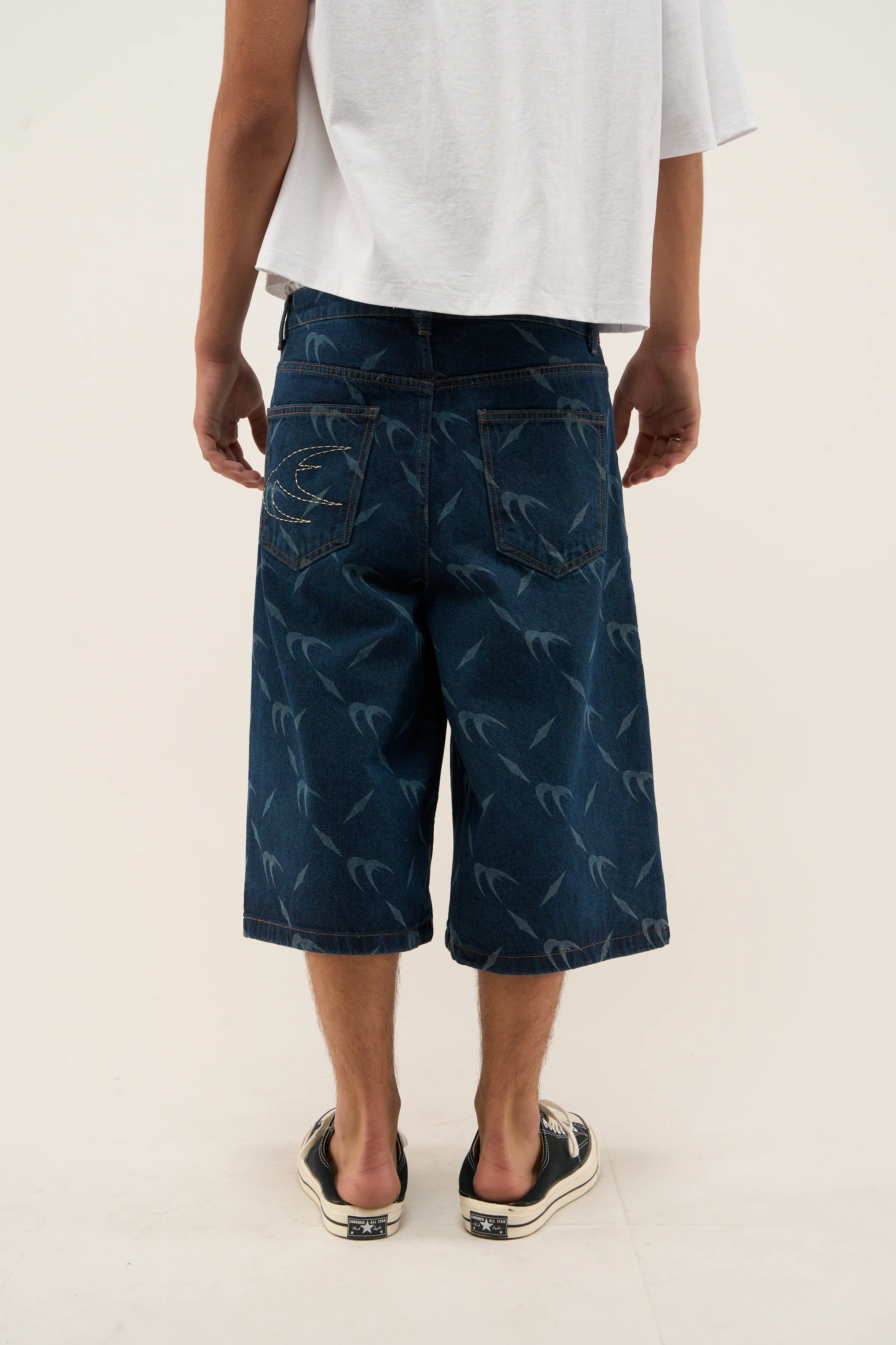 Silver Dark Blue Jorts - Image 4