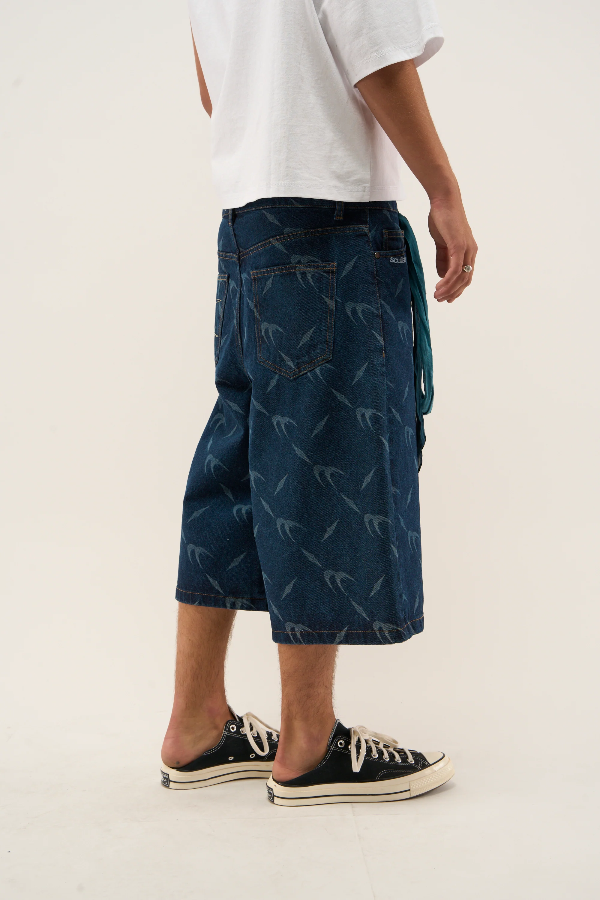 Silver Dark Blue Jorts - Image 5