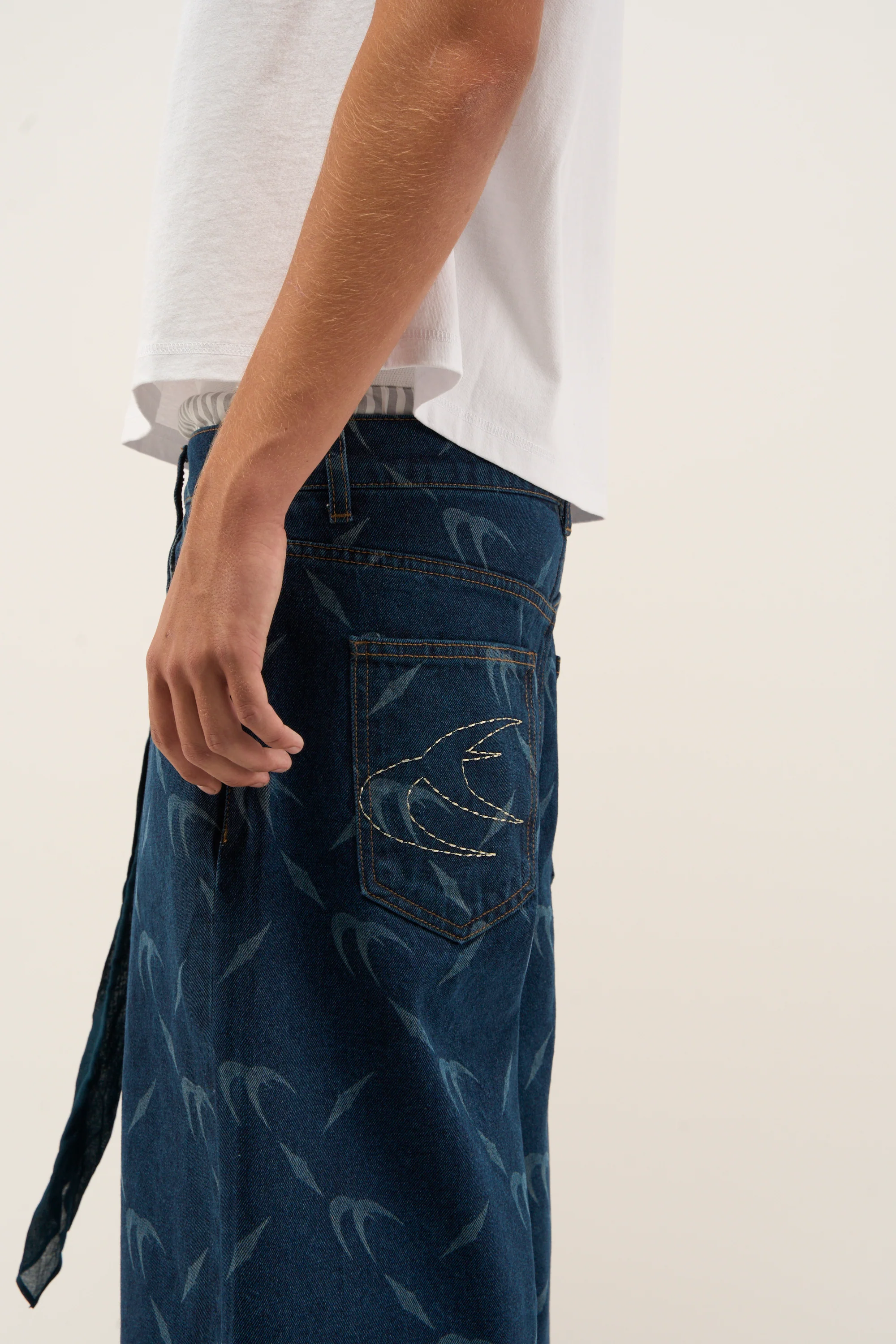 Silver Dark Blue Jorts - Image 6