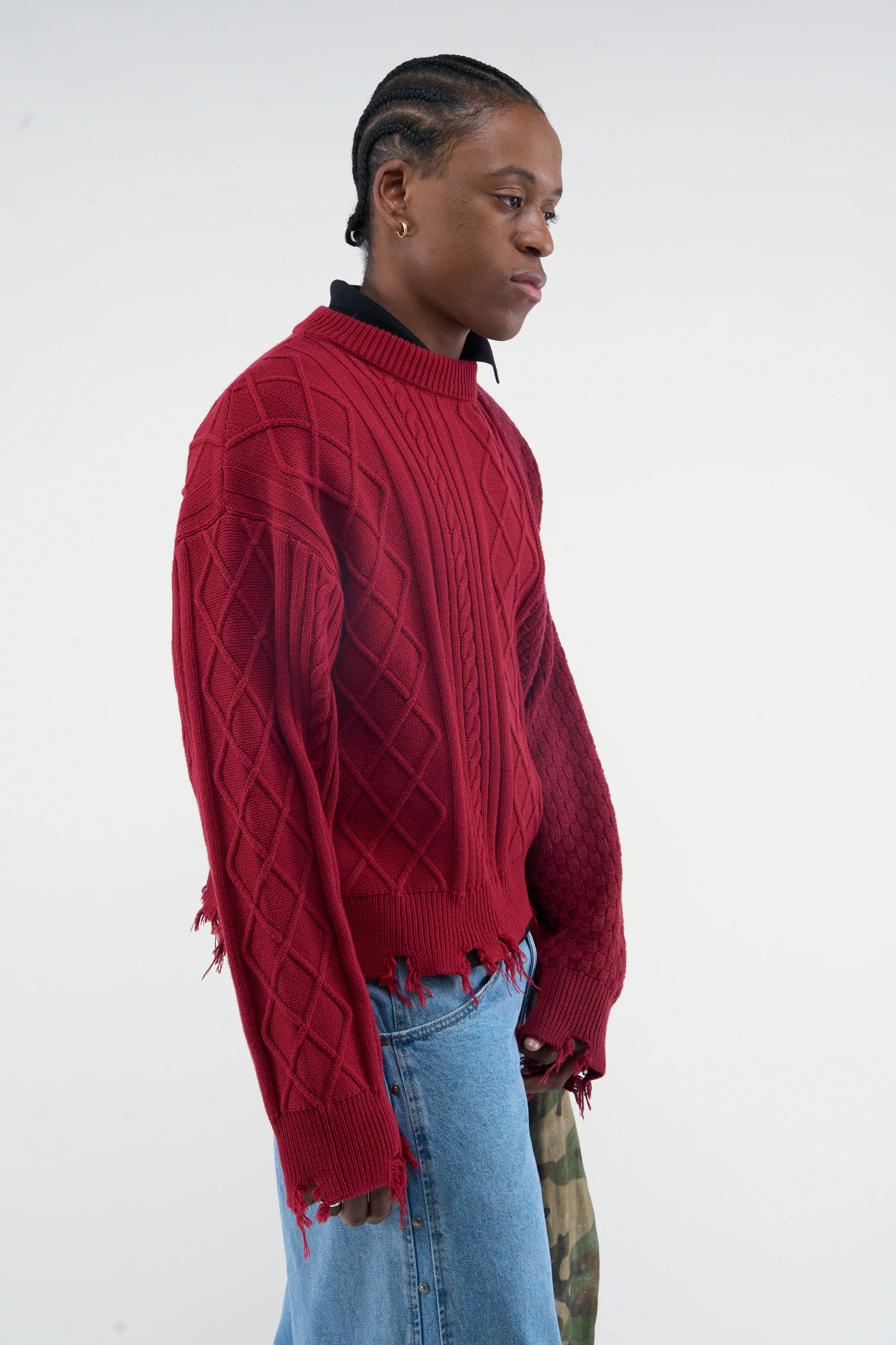 Split Burgundy Knit - Image 4