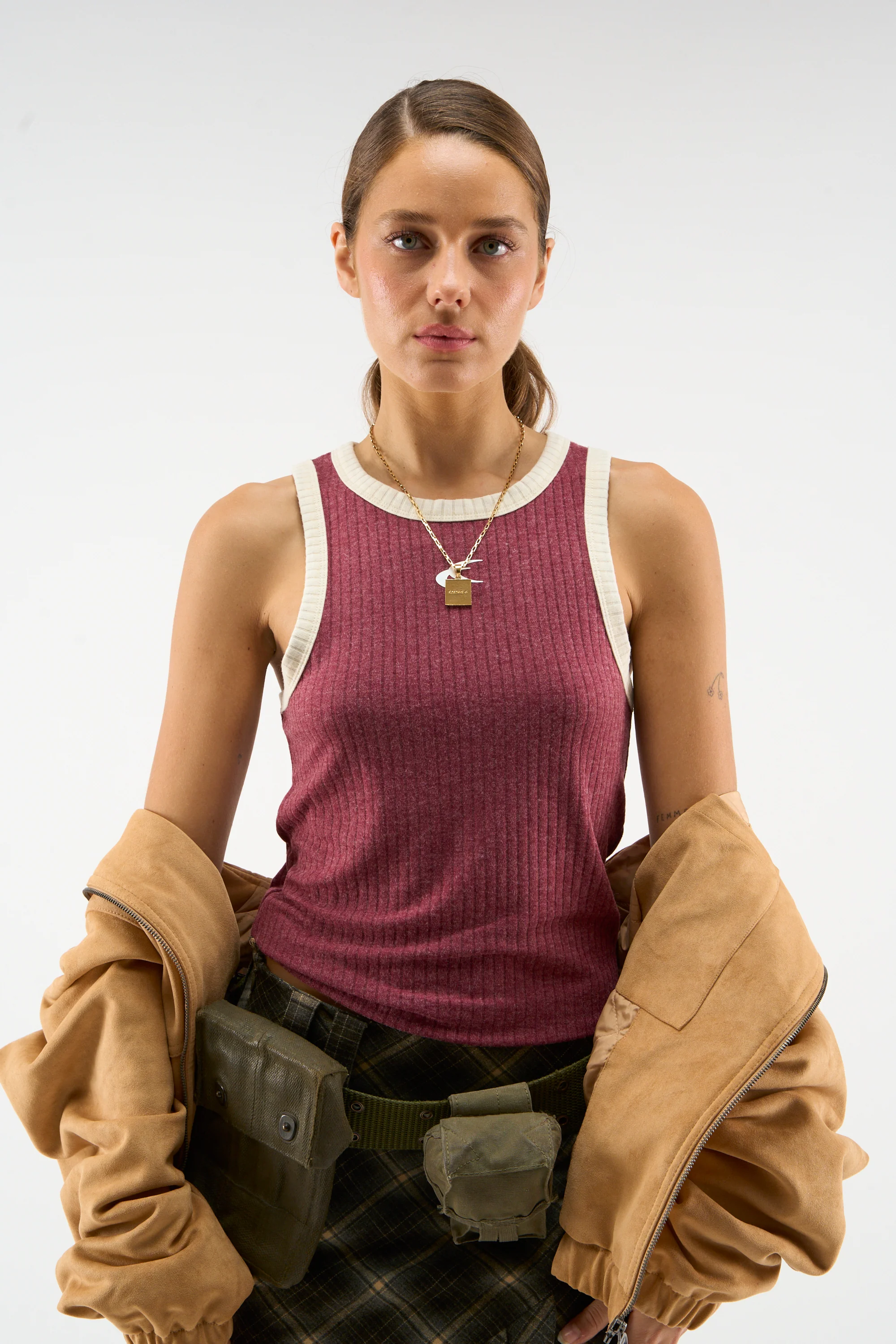 Sport Burgundy Tank Top - Image 6