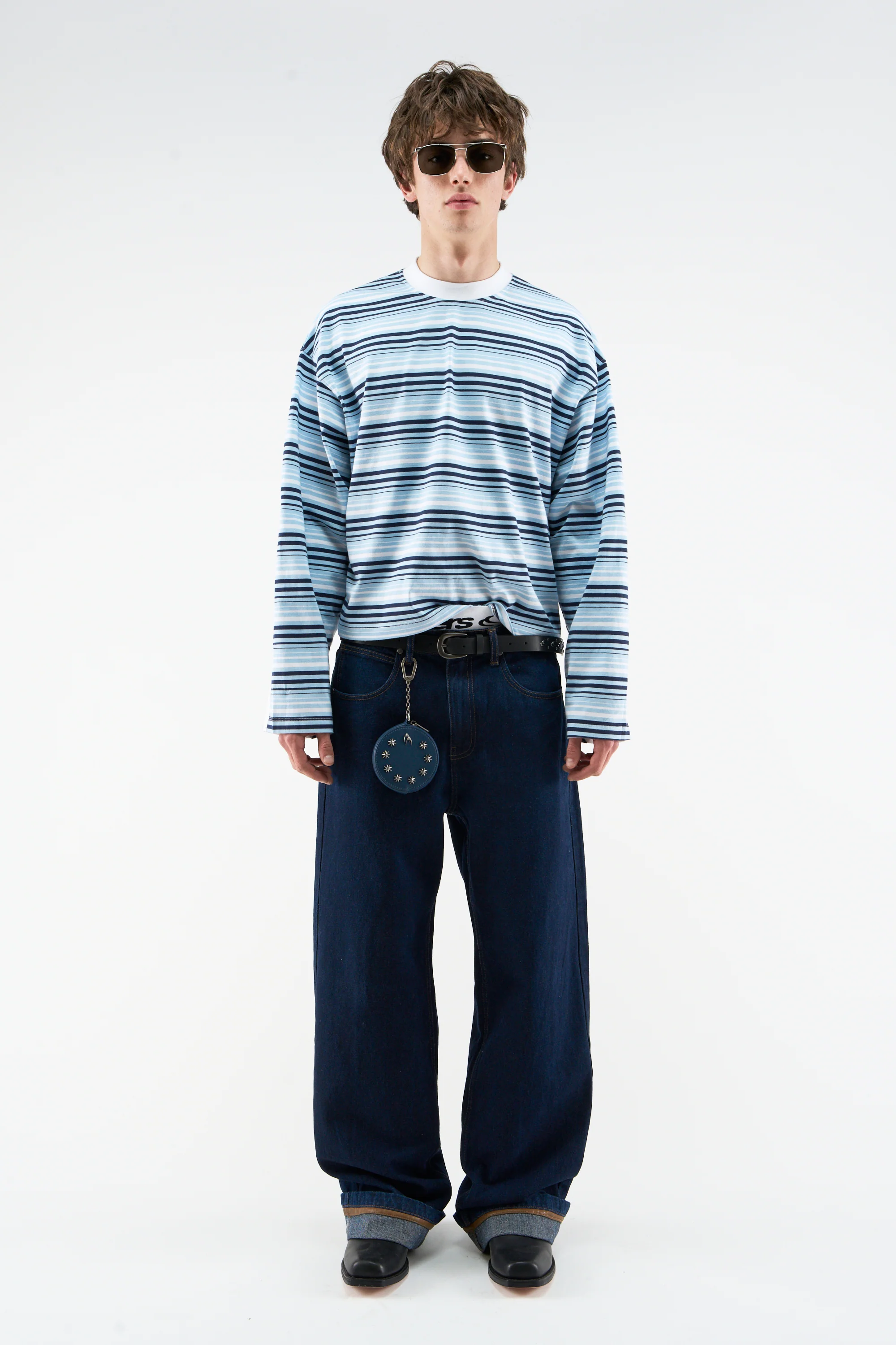 Sport Tech Navy Striped Longsleeve - Image 2