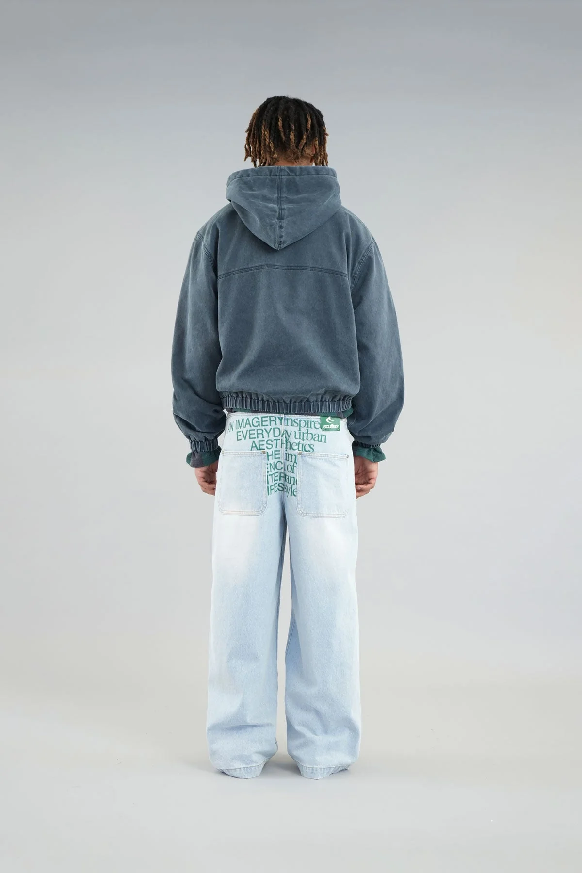 Stained Navy Blue Work Jacket - Image 6