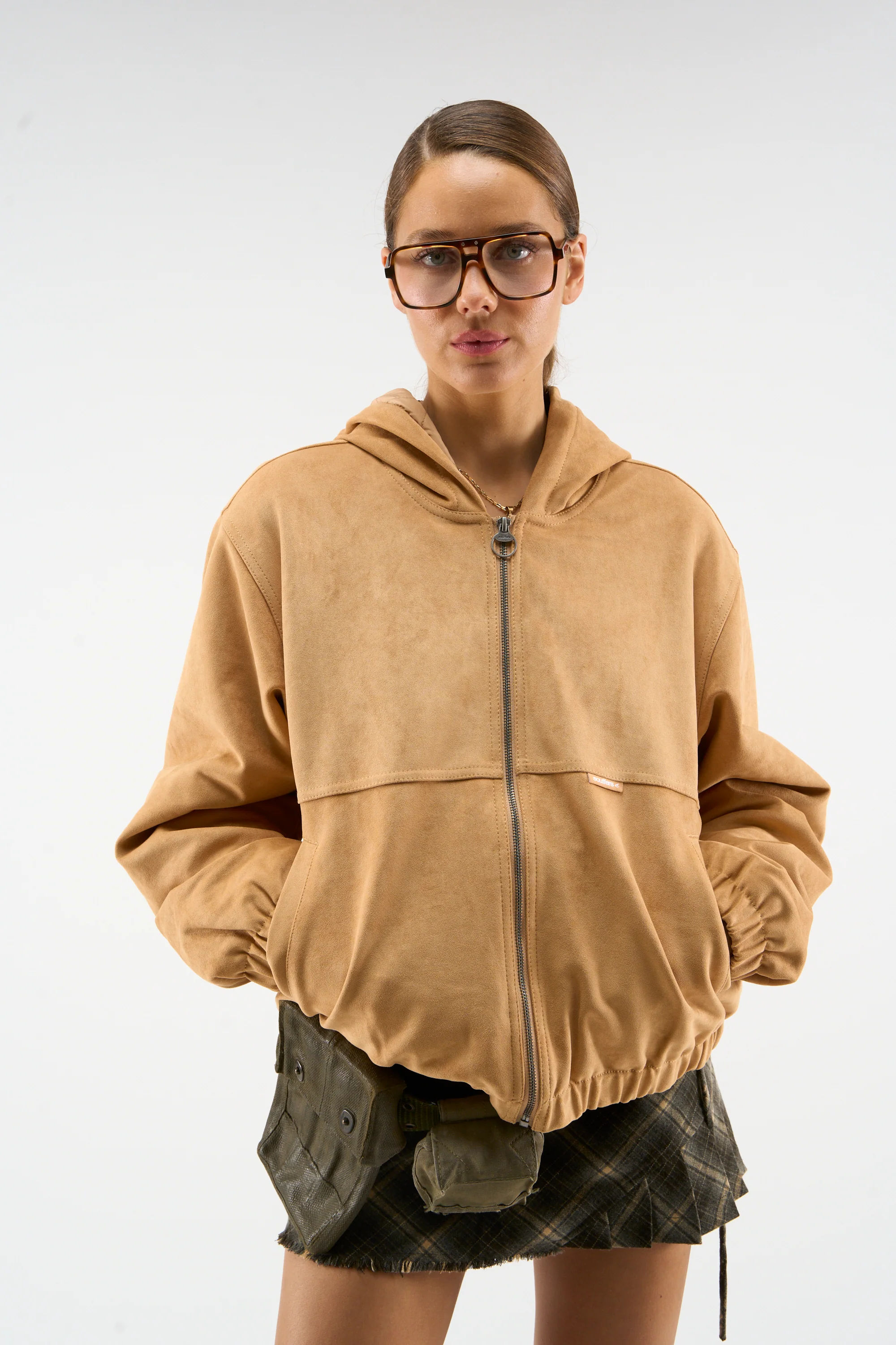 Suede Camel Work Jacket - Image 4