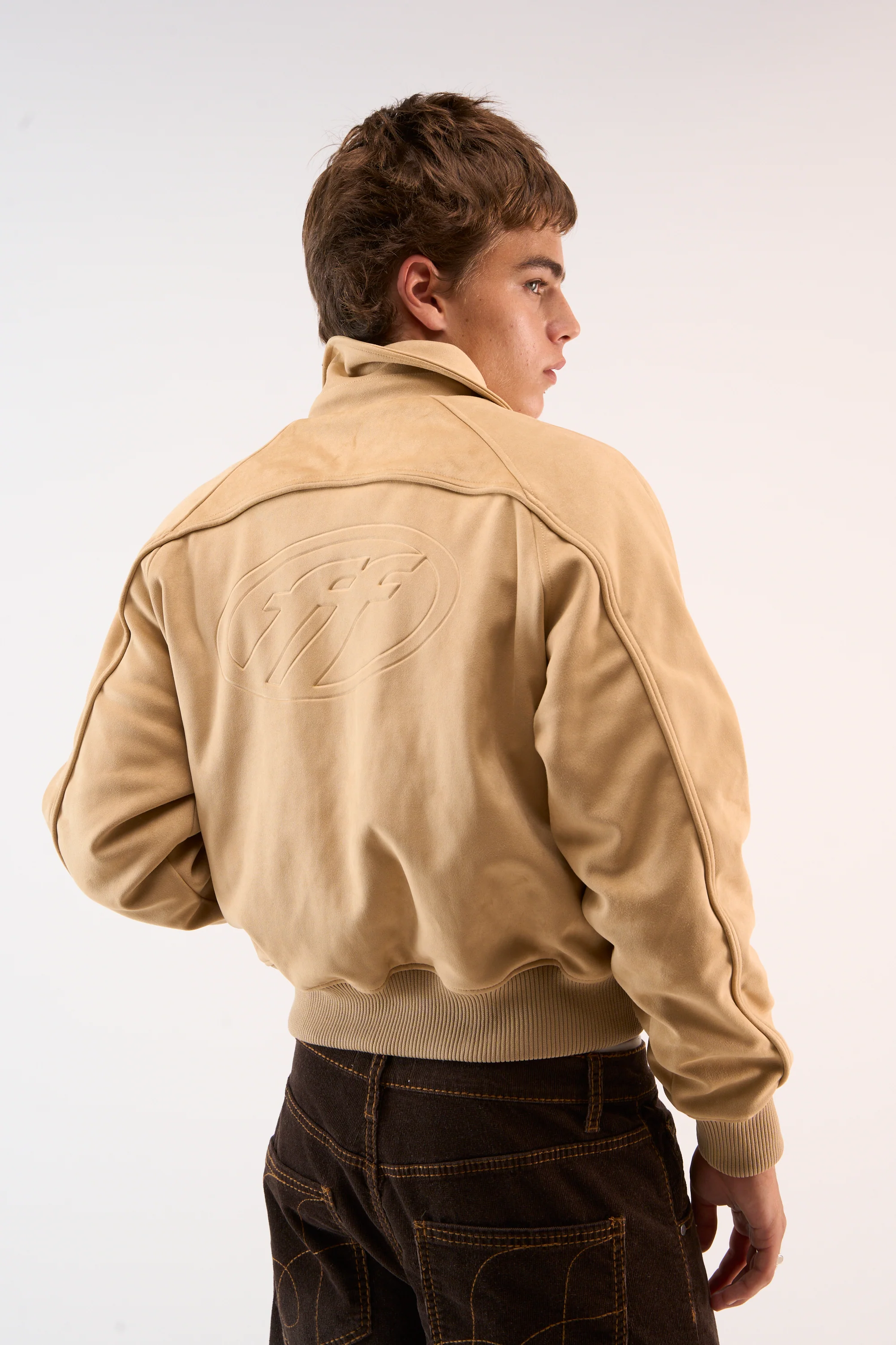 Suede Camel Raw Jacket - Image 4
