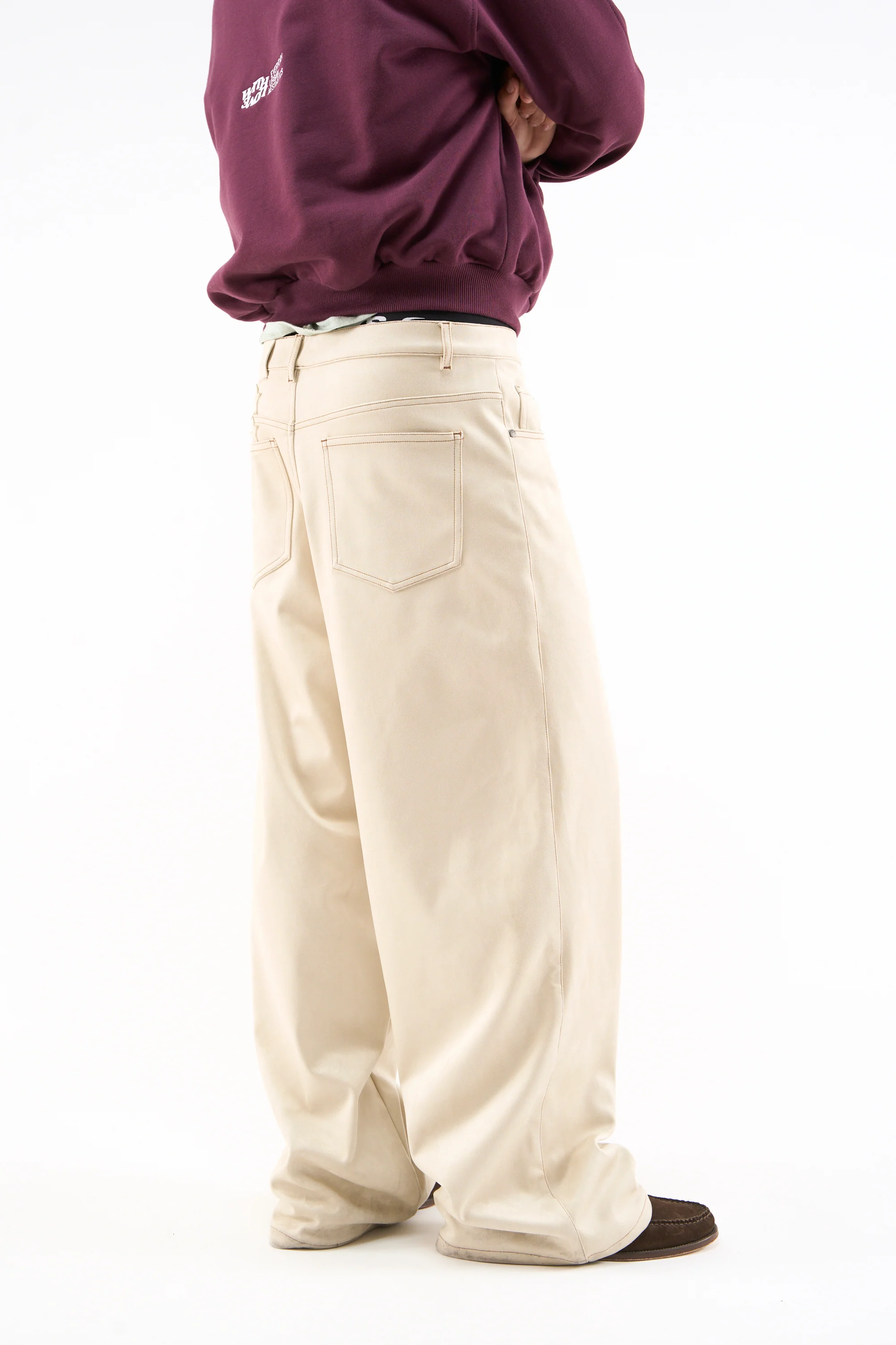 Suede Grey Jumbo Pants - Image 8