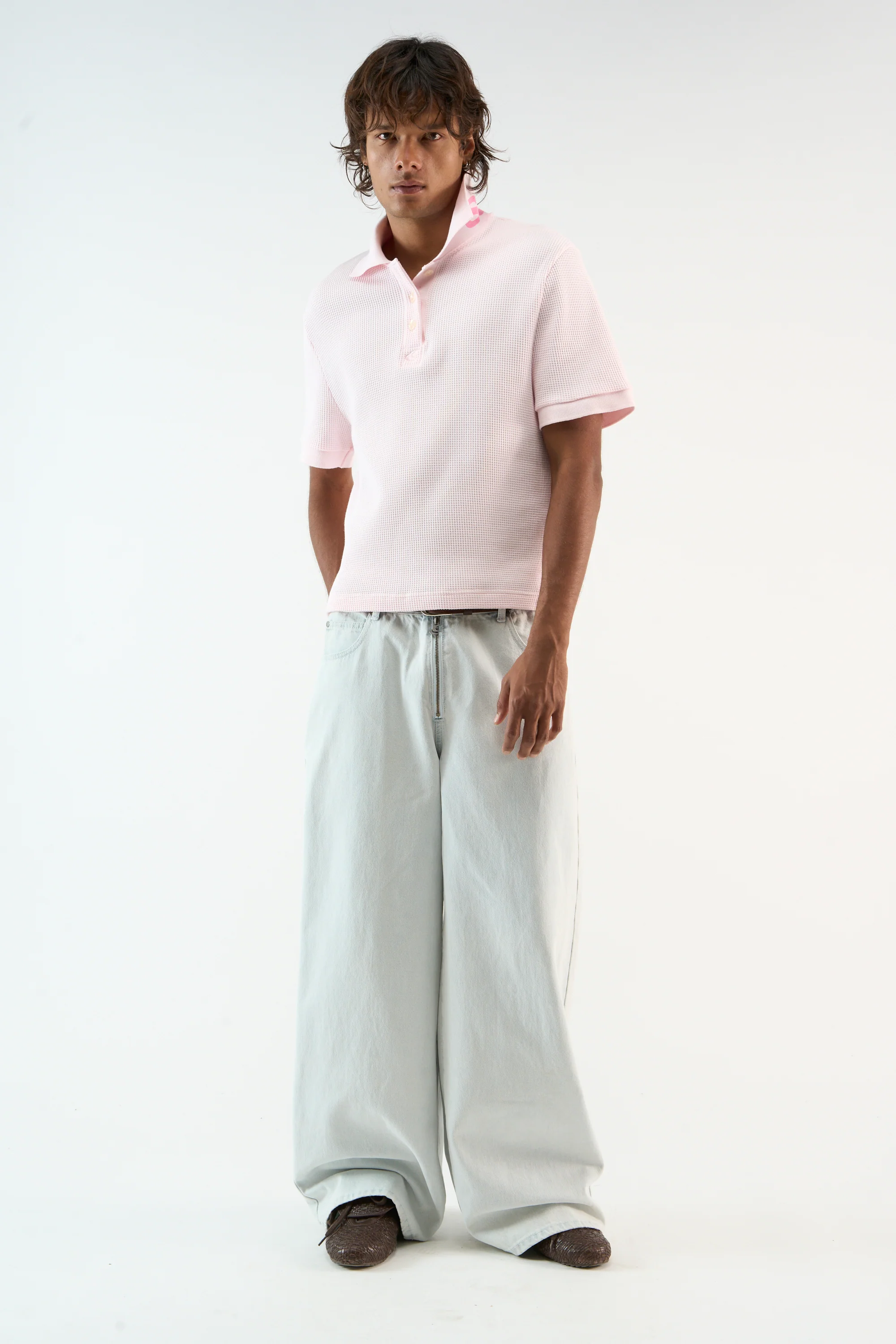 Waffle Pink Polo - Image 3