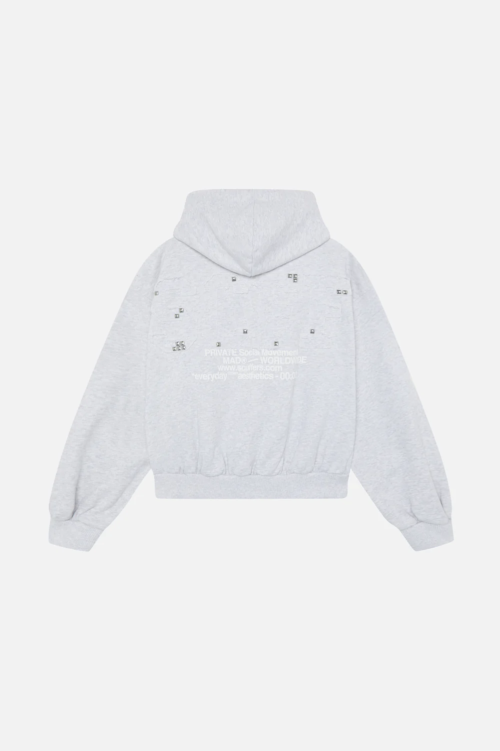 Worldwide Grey Melange Hoodie - Image 4